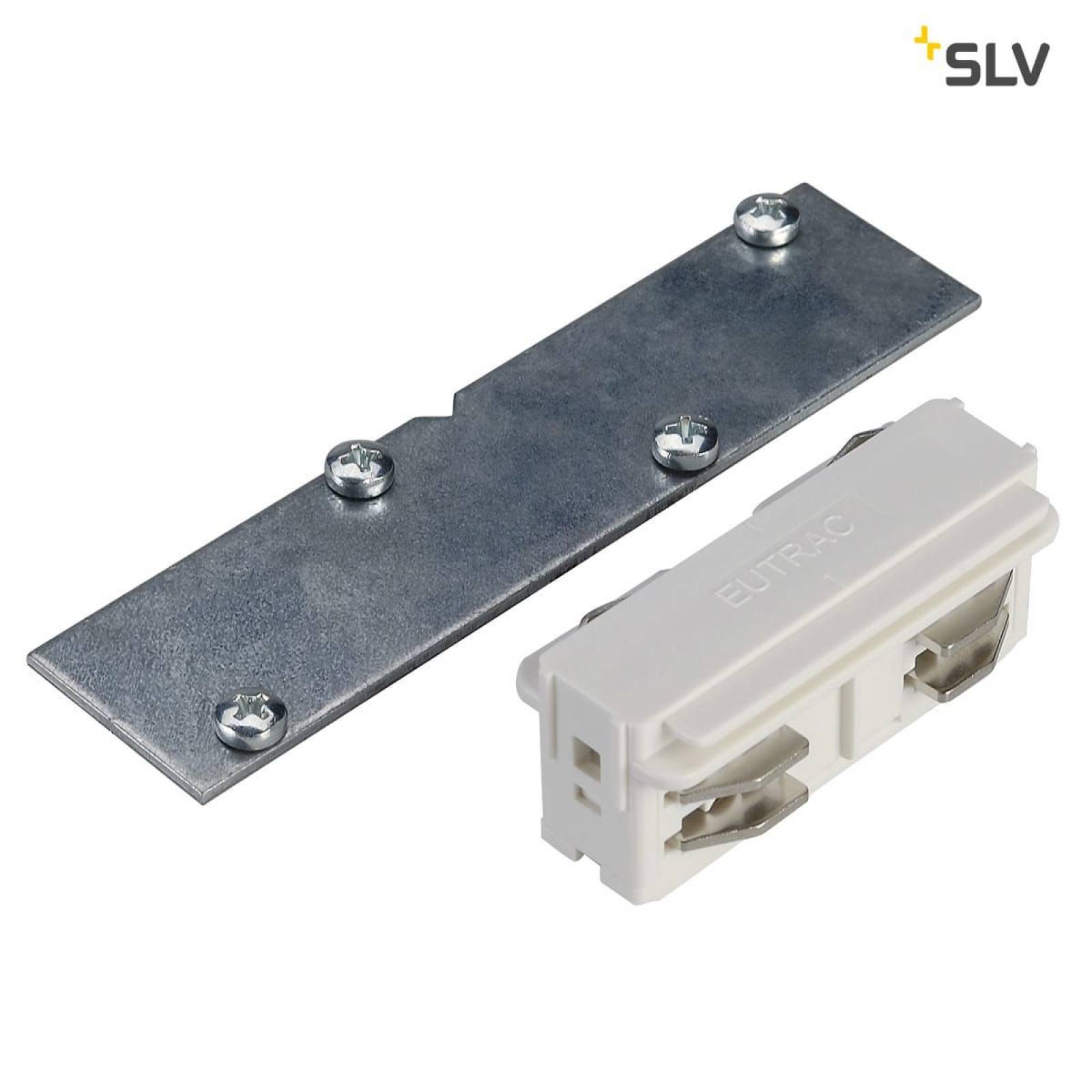 EUTRAC L�ngsverbinder, f�r 3-Phasen Einbauschiene, verkehrsweiss, elektrisch und mechanisch