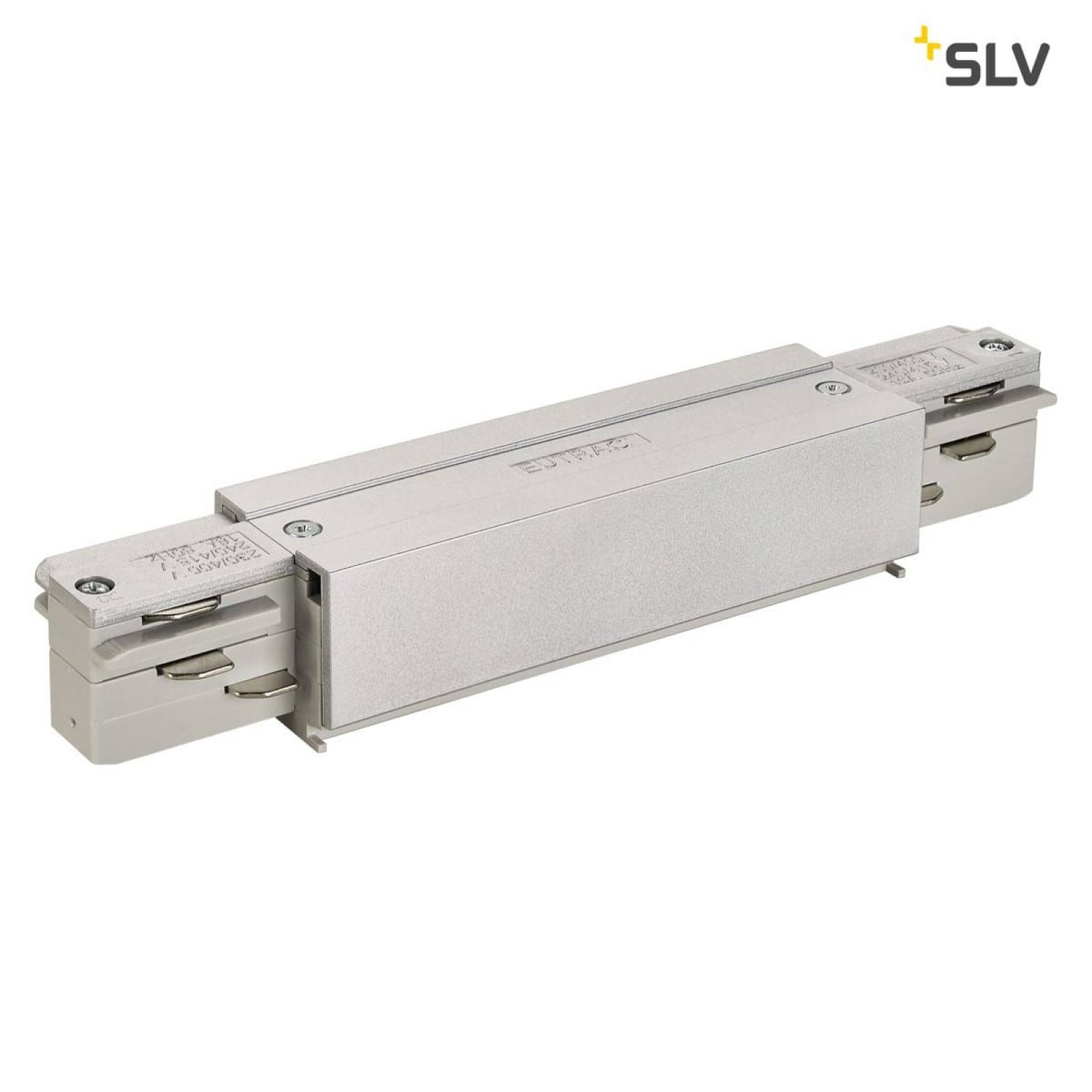 EUTRAC L�ngsverbinder mit Einspeisem�glichkeit, silbergrau