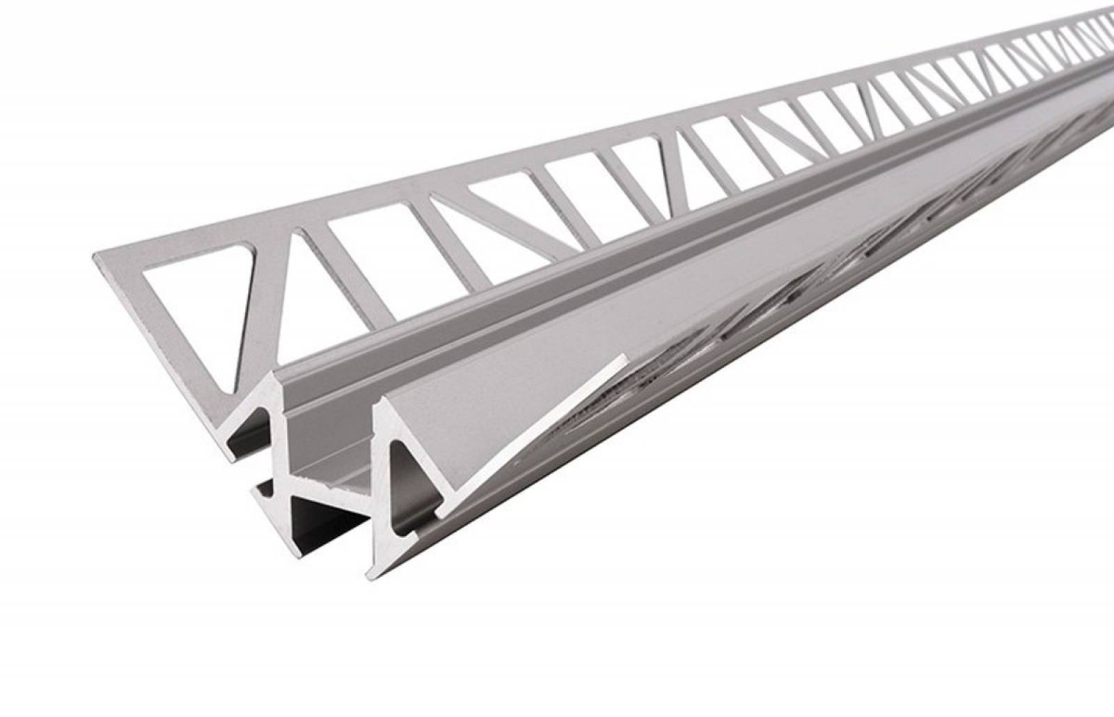 EV-01-08 Fliesen-Profil Ecke innen f�r 8 - 9,3 mm LED Stripes, Silber-matt, eloxiert, 2500 mm