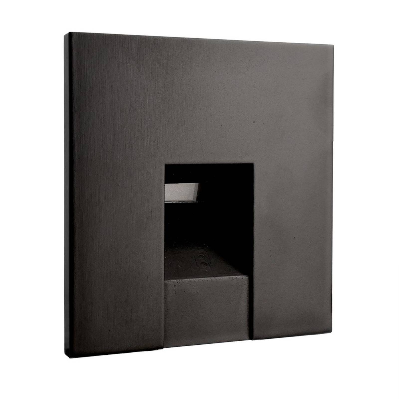 Eckige Abdeckung Quadrat f�r Alwaid II Wandeinbauleuchte 75x75mm, schwarz