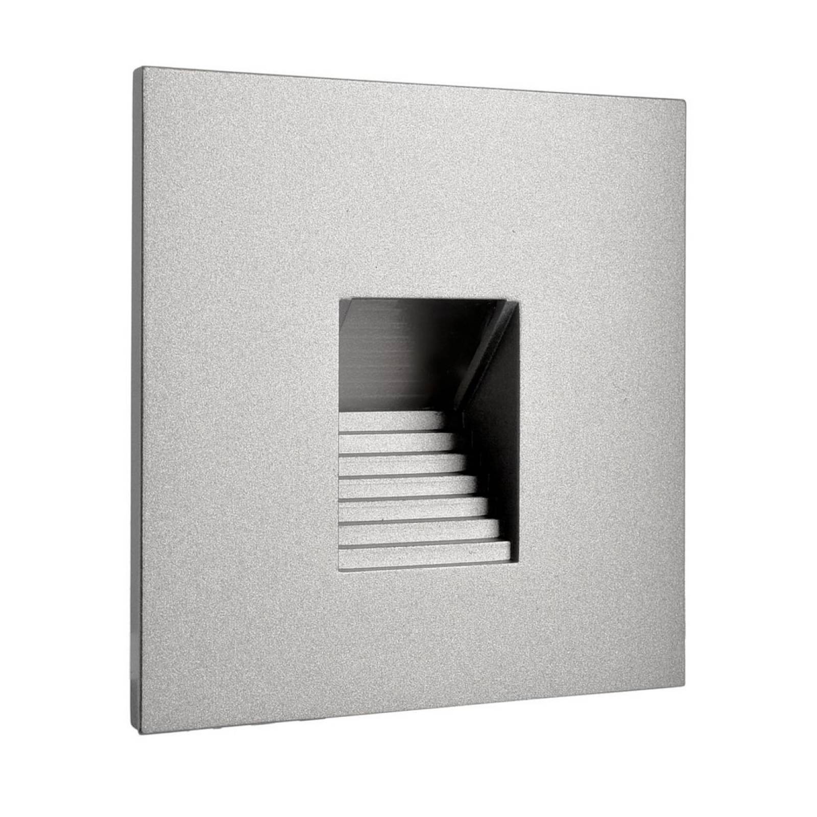 Eckige Abdeckung Stufe f�r Alwaid II Wandeinbauleuchte 75x75mm, alu