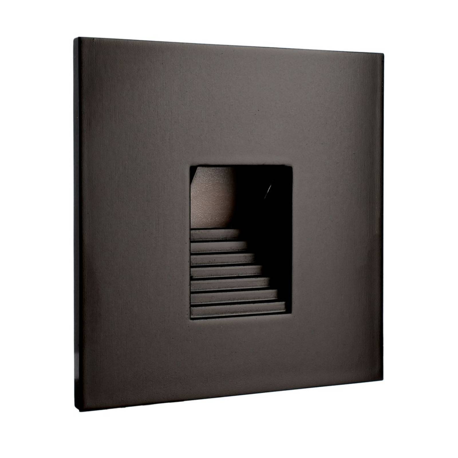 Eckige Abdeckung Stufe f�r Alwaid II Wandeinbauleuchte 75x75mm, schwarz