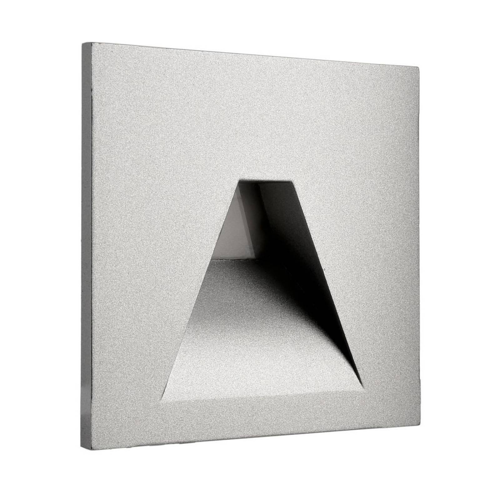 Eckige Abdeckung Trapez f�r Alwaid II Wandeinbauleuchte 75x75mm, alu