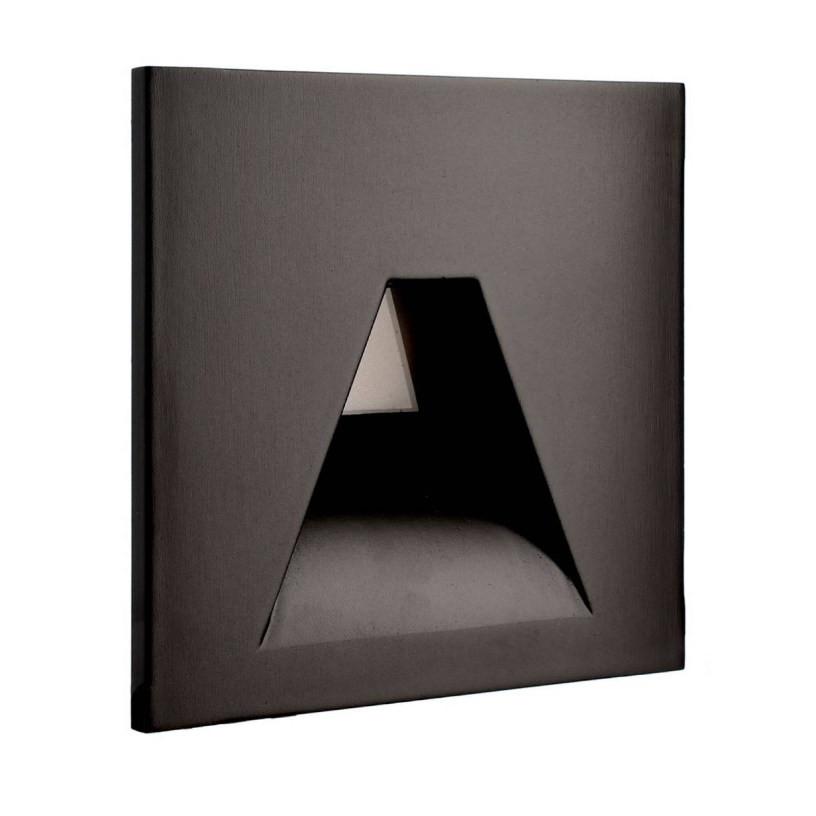 Eckige Abdeckung Trapez f�r Alwaid II Wandeinbauleuchte 75x75mm, schwarz