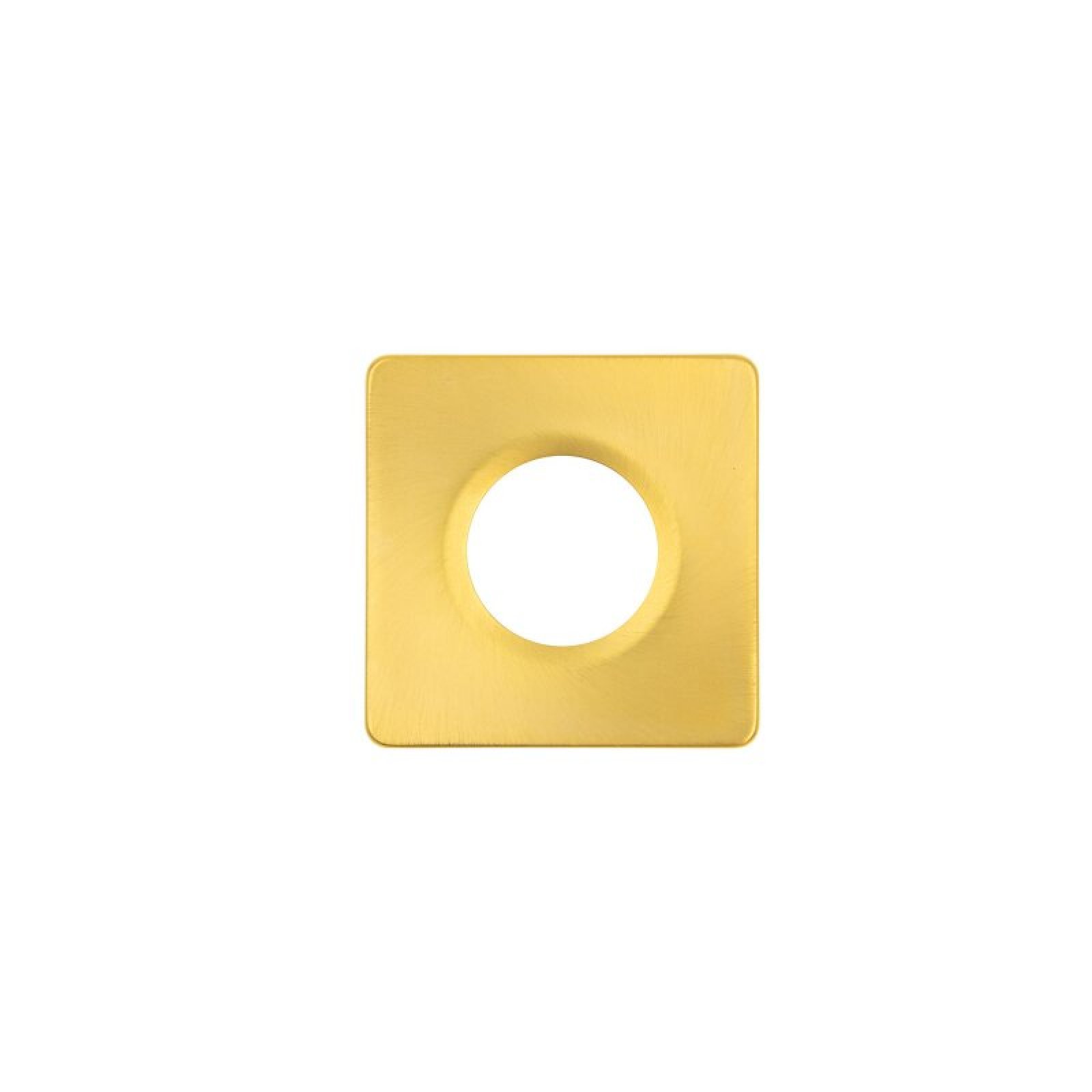 Eckiger Zierring f�r Einbauleuchte DOLTUX MULTISCREW, gold-geb�rstet