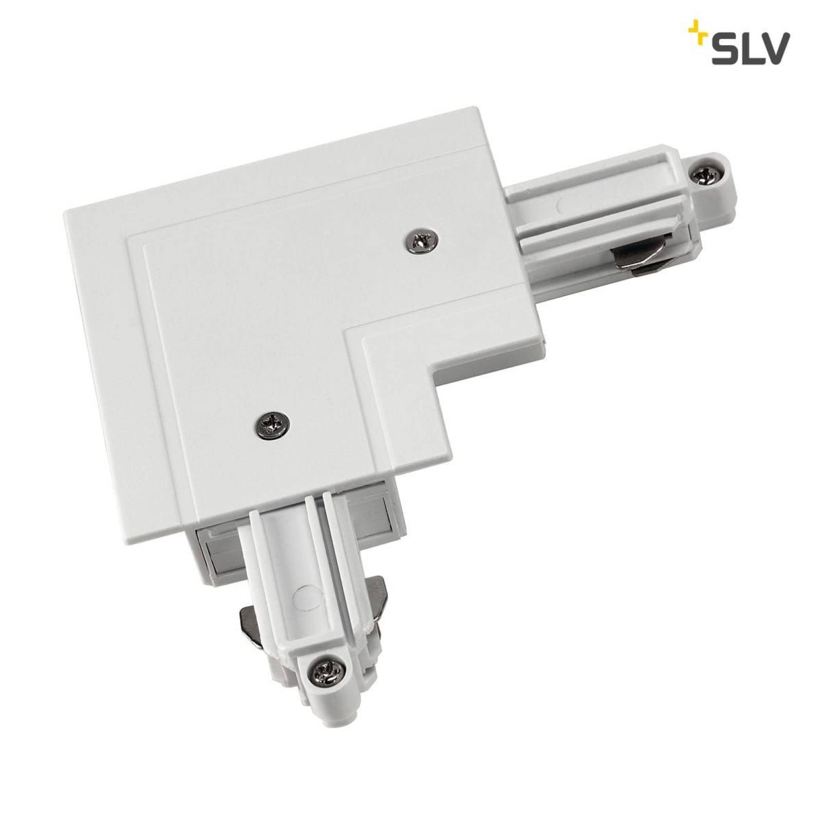 Eckverbinder f�r 1-Phasen HV-Stromschiene, Einbauversion, Schutzleiter aussen/rechts, wei�