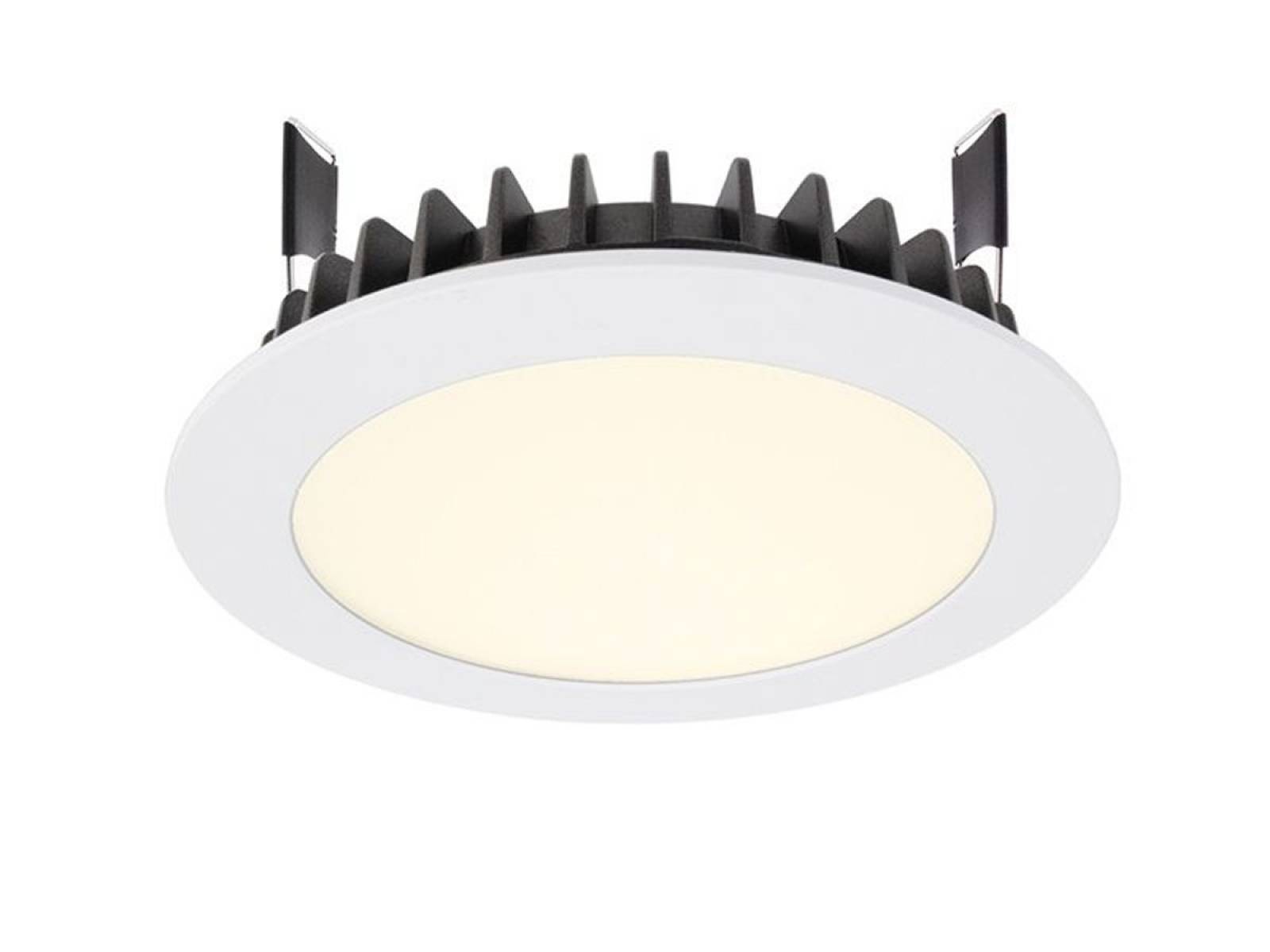 Edle Deckeneinbauleuchte, LED Panel Round III 12, 35,7V DC, 350 mA, wei�er Rahmen, 3000K warmwei�