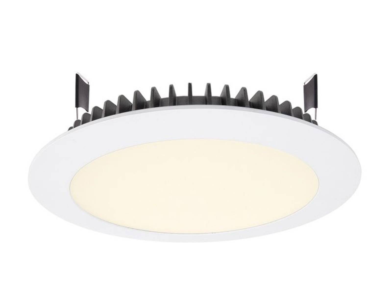 Edle Deckeneinbauleuchte, LED Panel Round III wei� 26, 37V DC, 700 mA, 26W, 3000K warmwei�