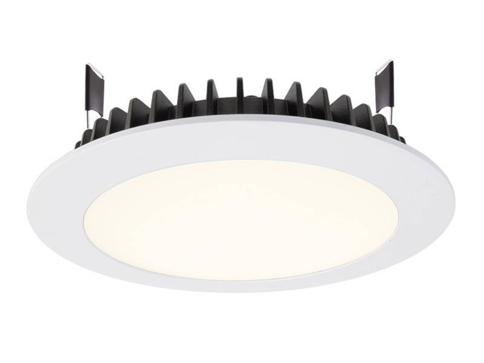 Edle Deckeneinbauleuchte, LED Panel Round III wei�er Rahmen 20, 28V DC, 700 mA, 20W, 4000K