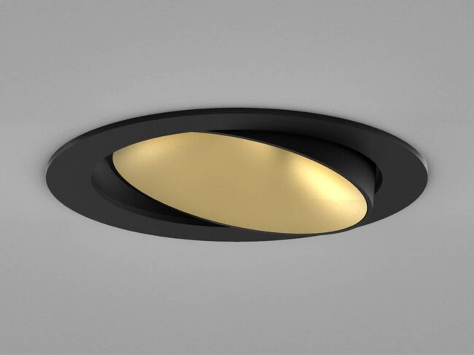 Einbaudownlight �105mm DARK NIGHT TURN SMALL R, 13W/19W, Schwarz, Gold, 4000K