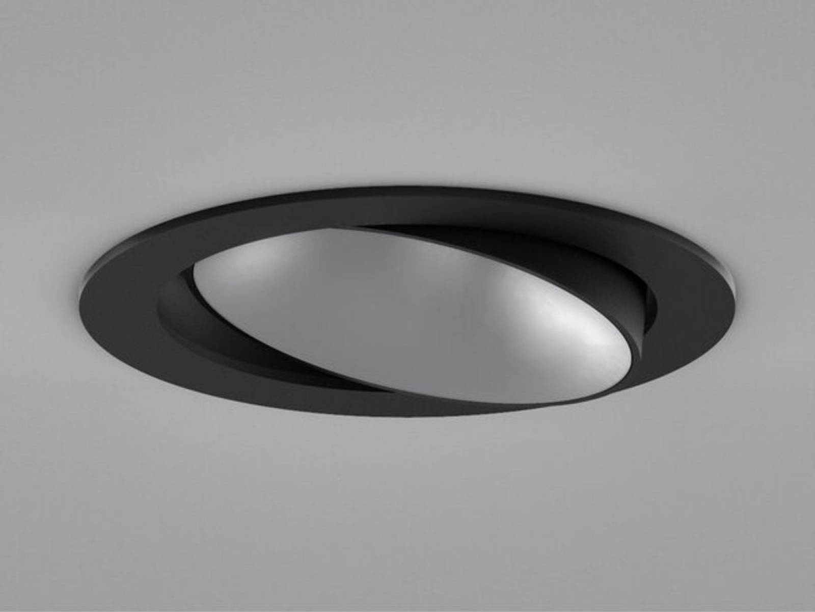 Einbaudownlight �105mm DARK NIGHT TURN SMALL R, 13W/19W, Schwarz, Silber, 2700K