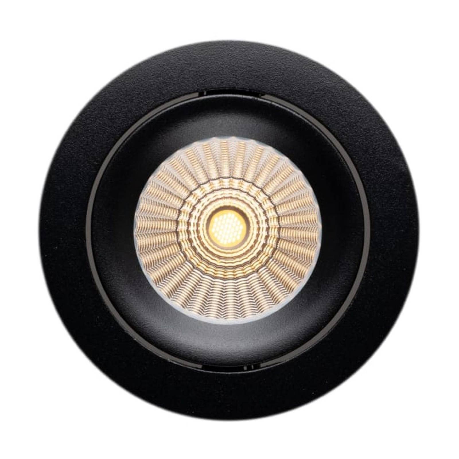 Einbauleuchte SLC DL04 Round X1 R83 TED IP54 36� 10W, Schwarz, 2700K