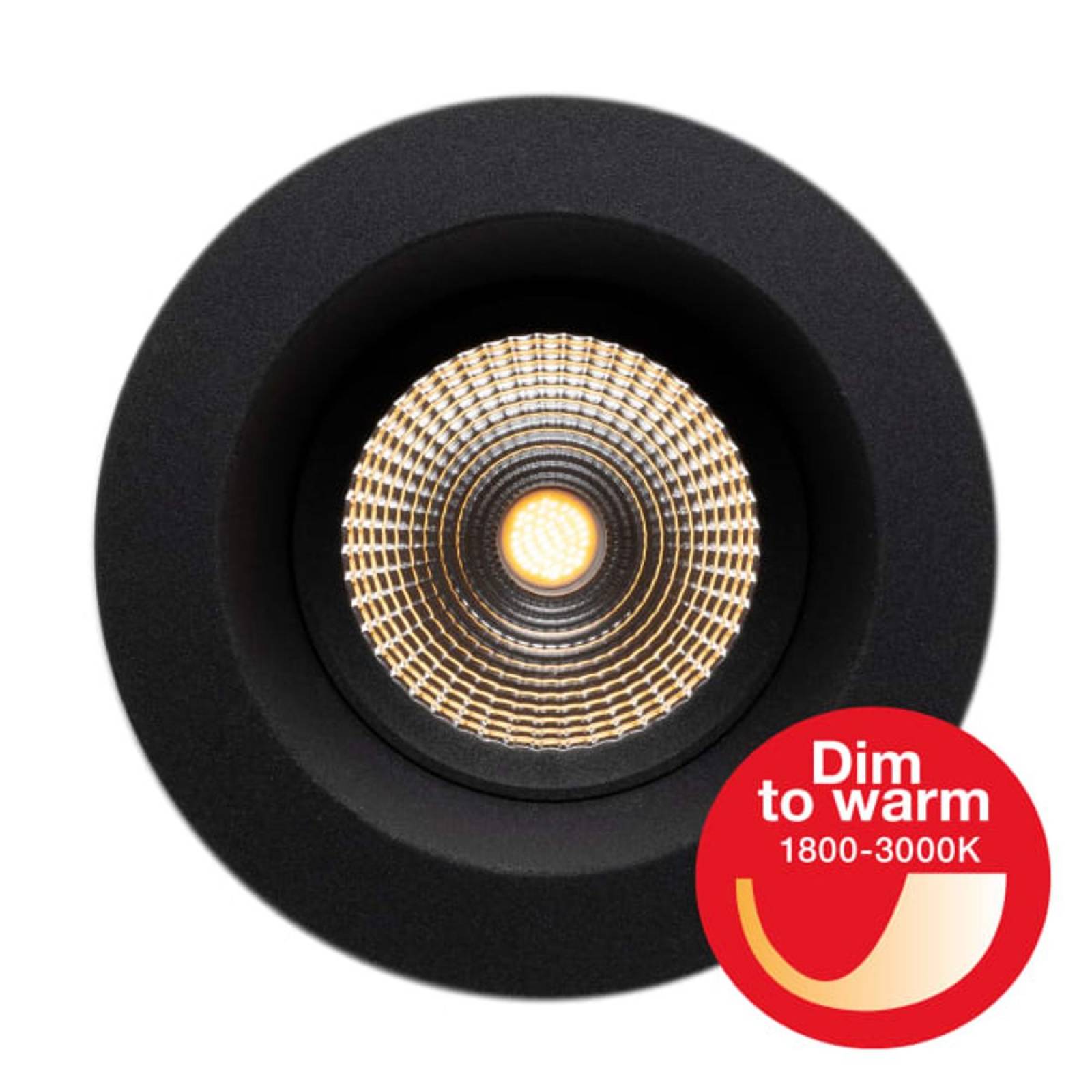 Einbauleuchte SLC One Soft R68-83 IP44 36� 8W, Schwarz, 1800-3000K
