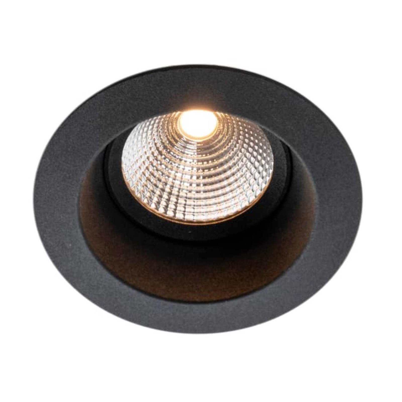 Einbauleuchte SLC One Soft R68-83 IP44 36� 8W, Schwarz, 2700K