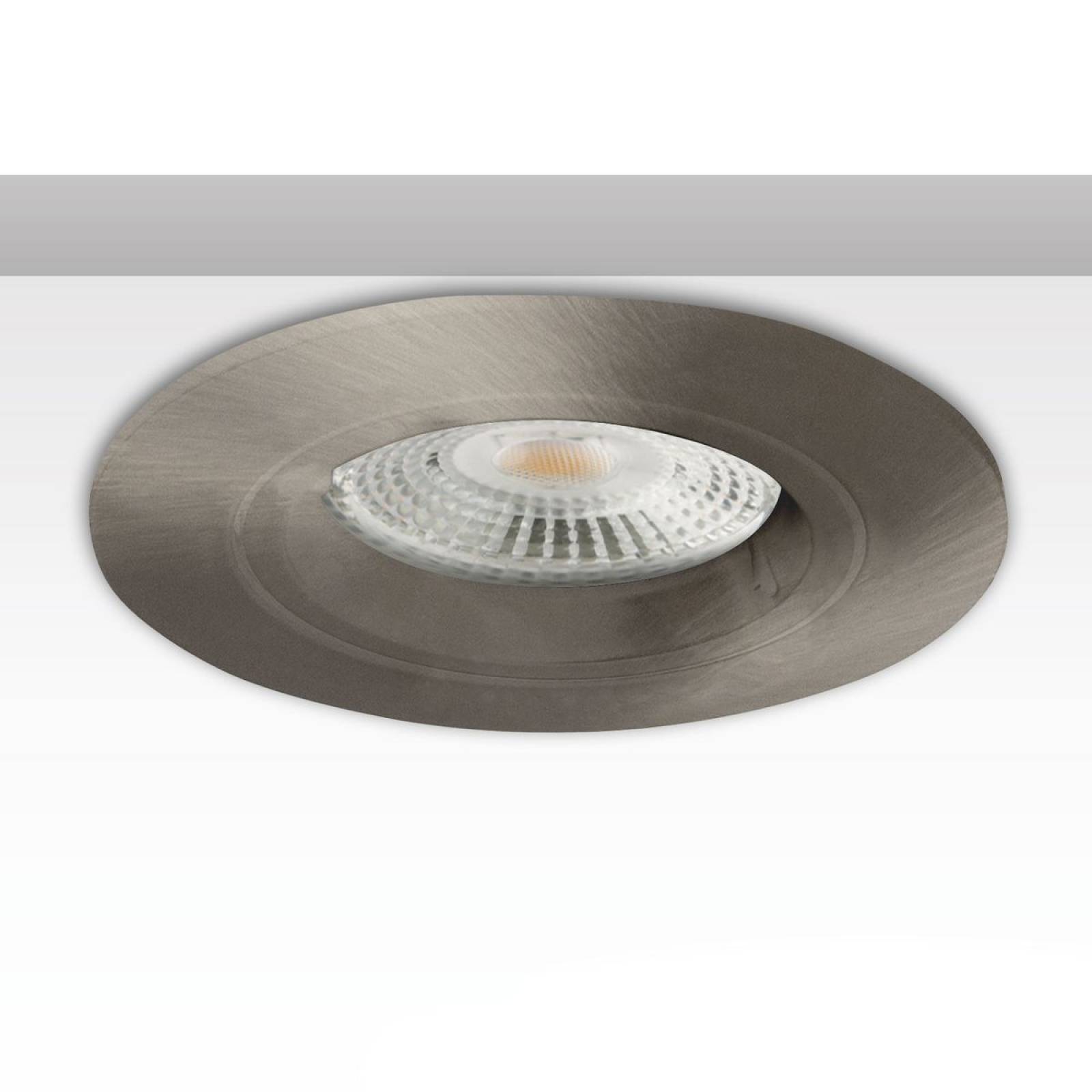 Einbaurahmen rund, Lochausschnitt 68mm, Alu geb�rstet, f�r GU10/MR16 Spots