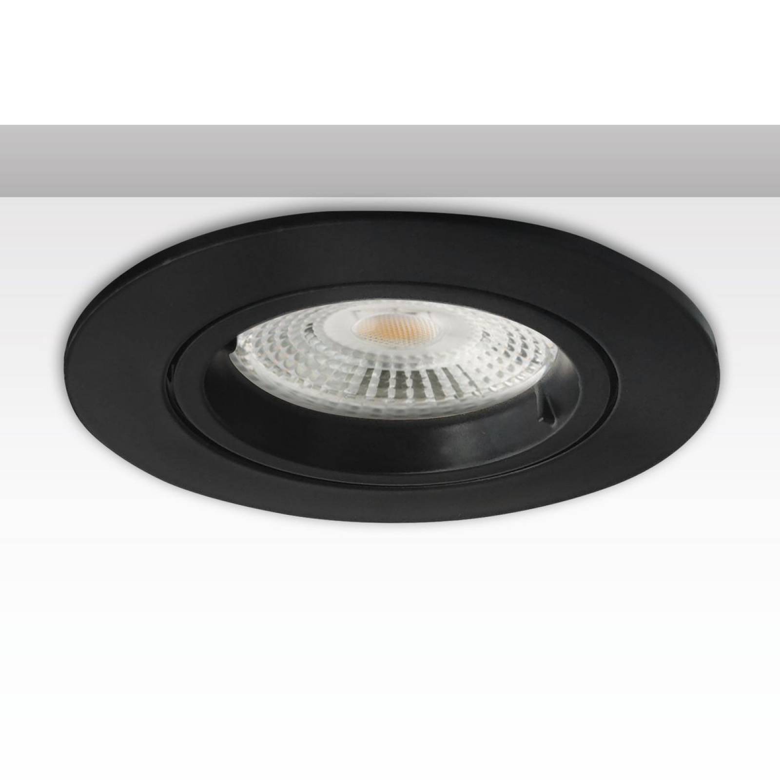 Einbaurahmen rund, Lochausschnitt 68mm, schwarz, f�r GU10/MR16 Spots