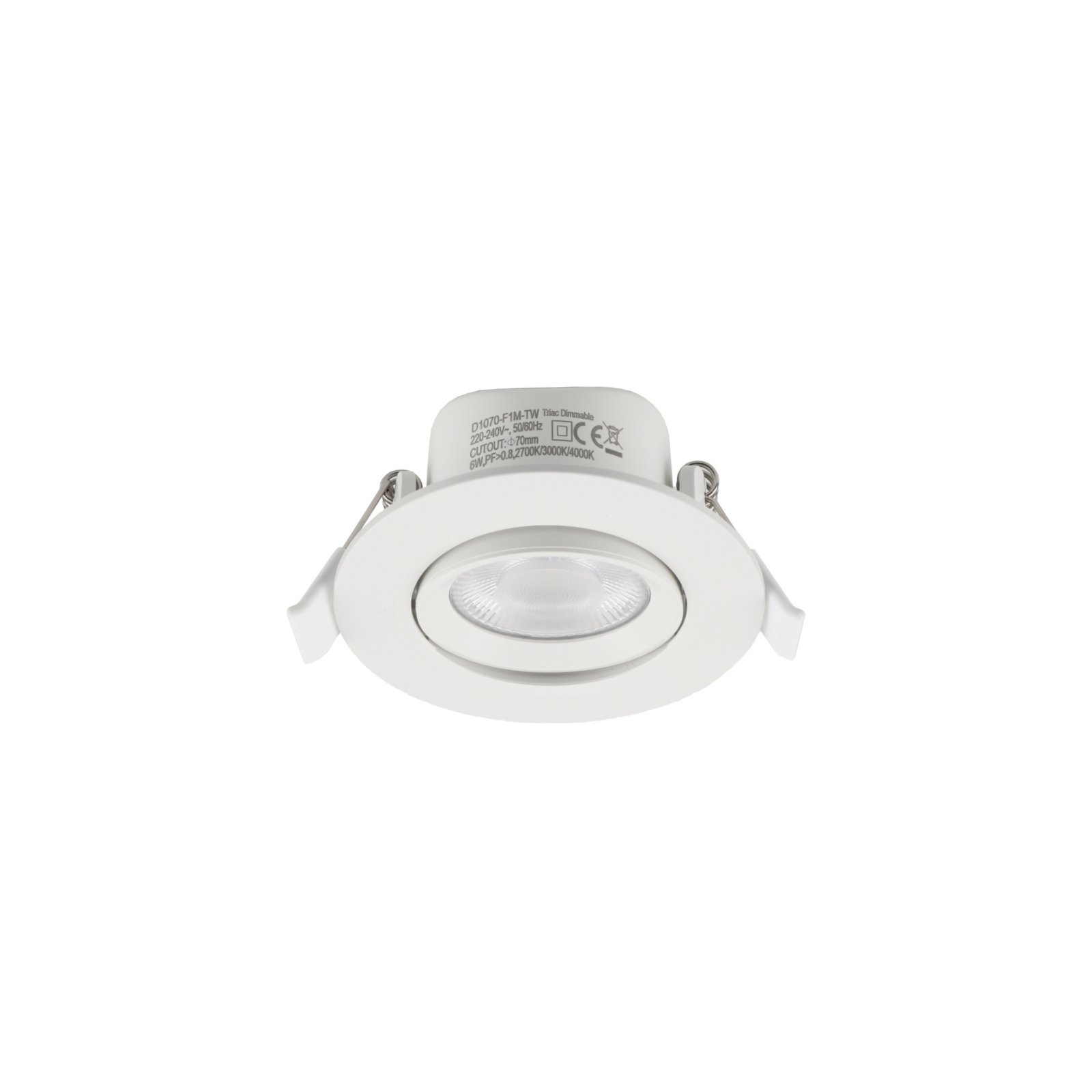 Einbaustrahler dimmbar Surtur Tilt �68, 6W, Colorswitch/Dim-to-warm