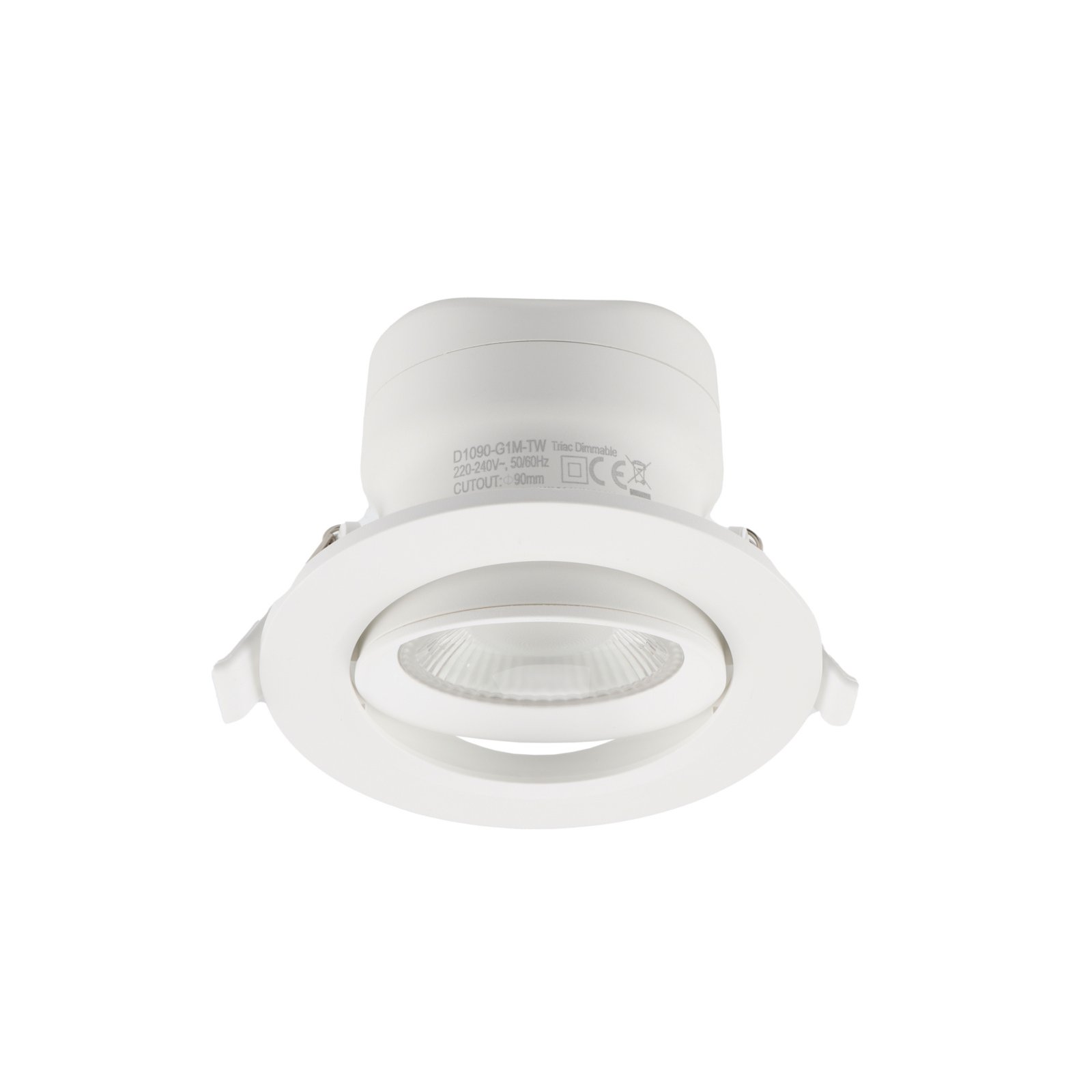 Einbaustrahler dimmbar Surtur Tilt �83, 9W, Dim-to-warm 1800-2700K, Wei�, 360lm