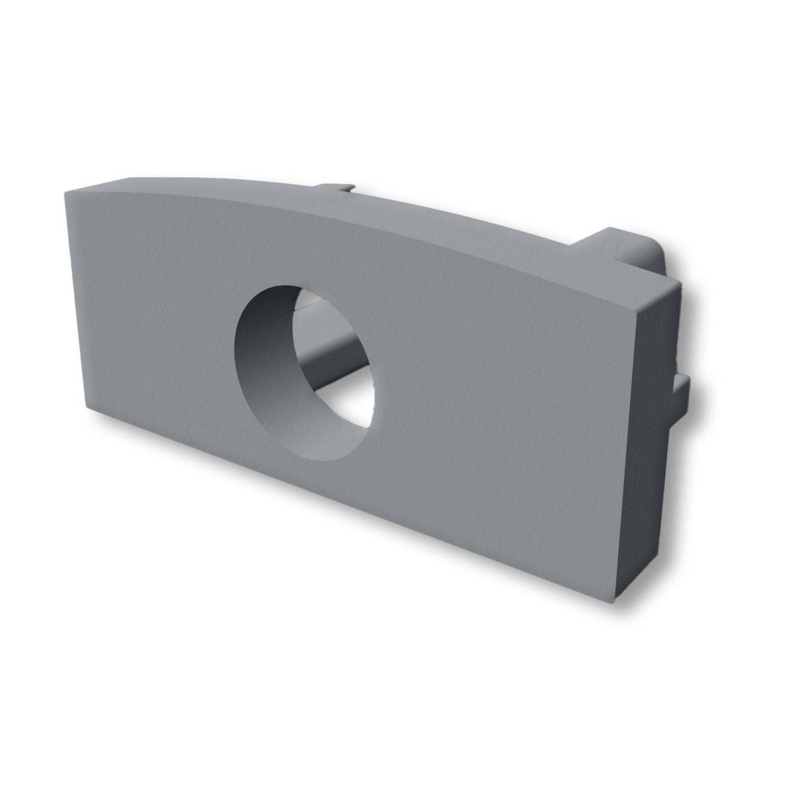 Endkappe EC224 f�r Profil MINI-AB V2, grau, mit Kabeldurchf�hrung, 1 STK