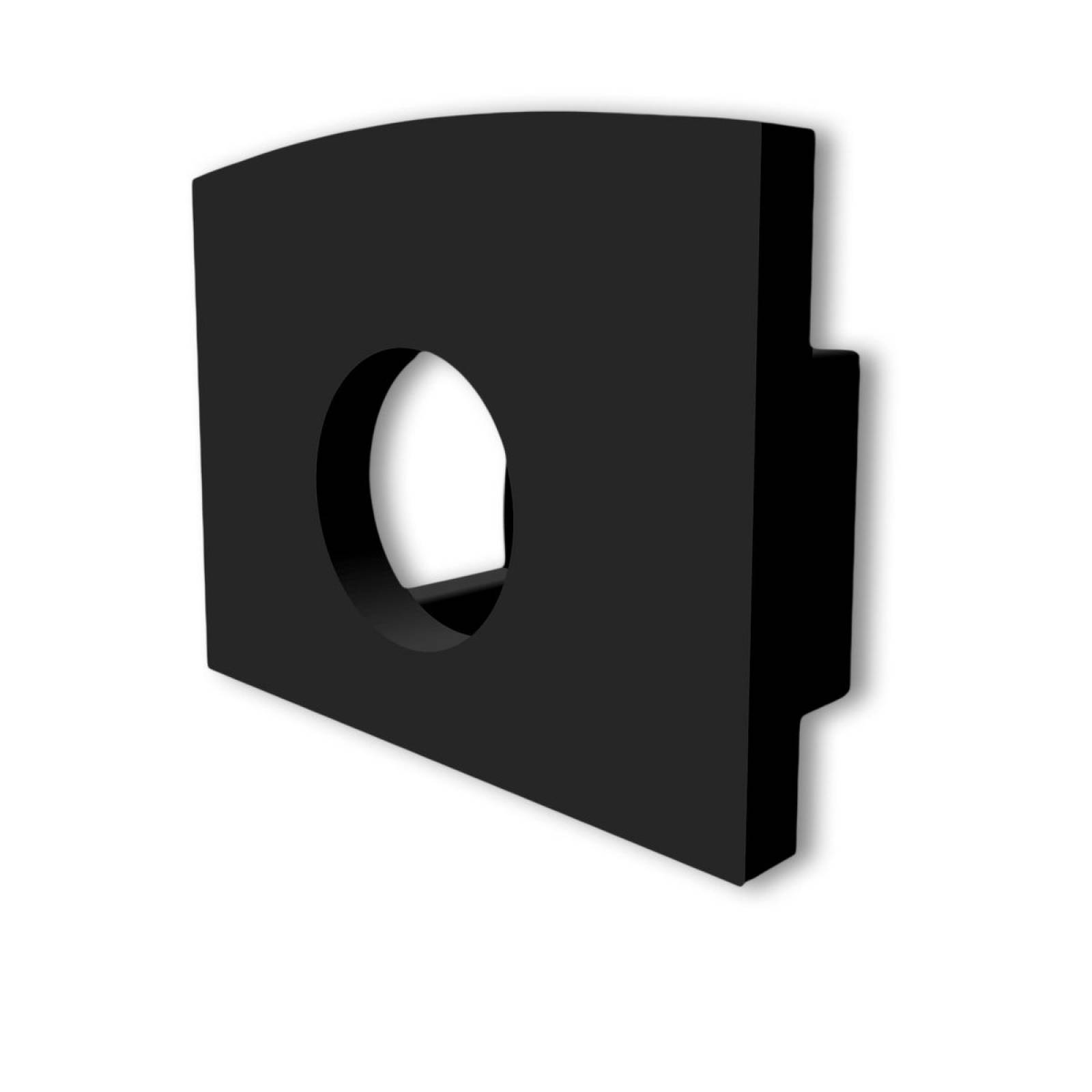 Endkappe EC226 f�r Profil MAXI-AB V2 schwarz, mit Kabeldurchf�hrung, 1 STK