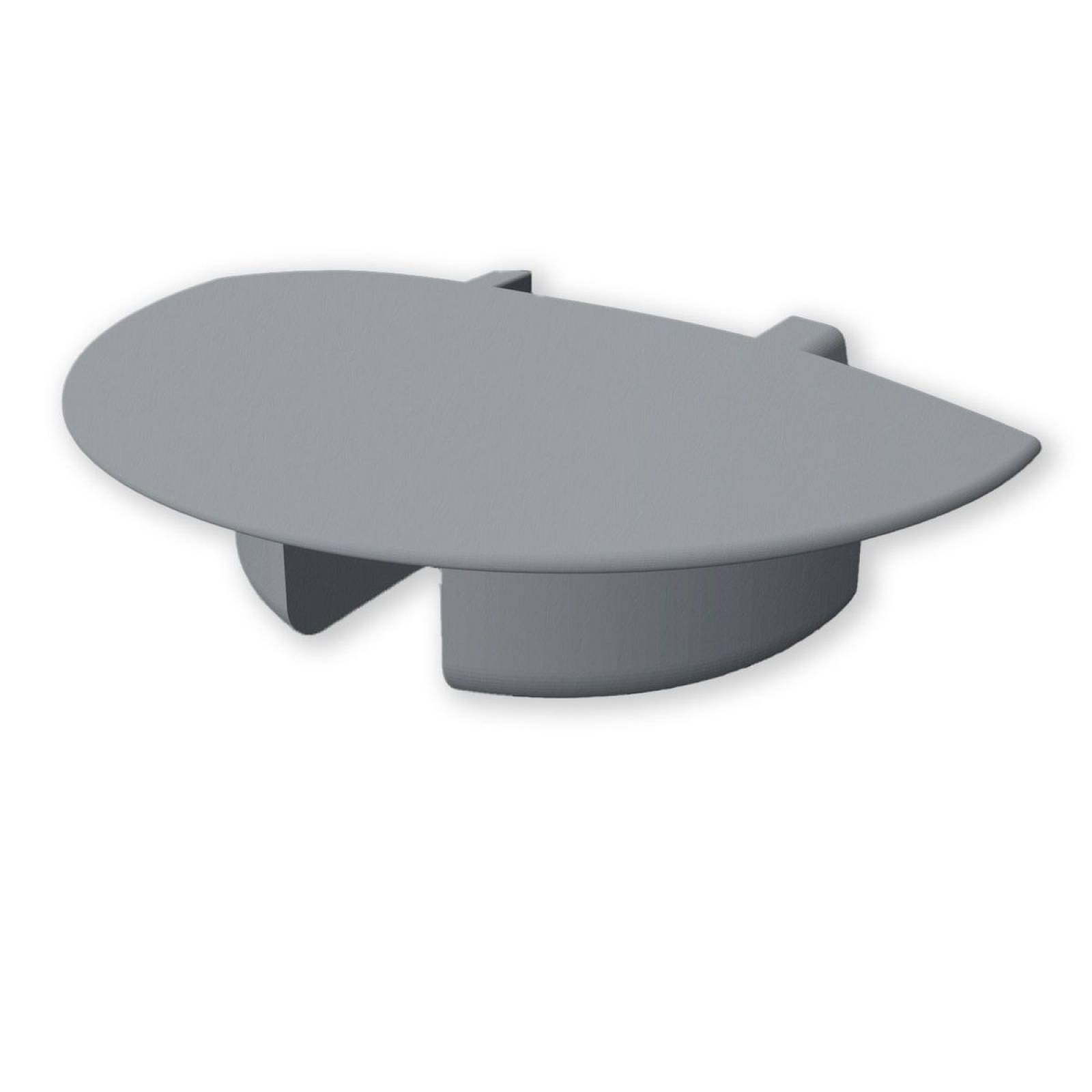 Endkappe EC231 f�r Profil MINI-EB V2, grau, rund, mit Kabeldurchf�hrung, 1 STK