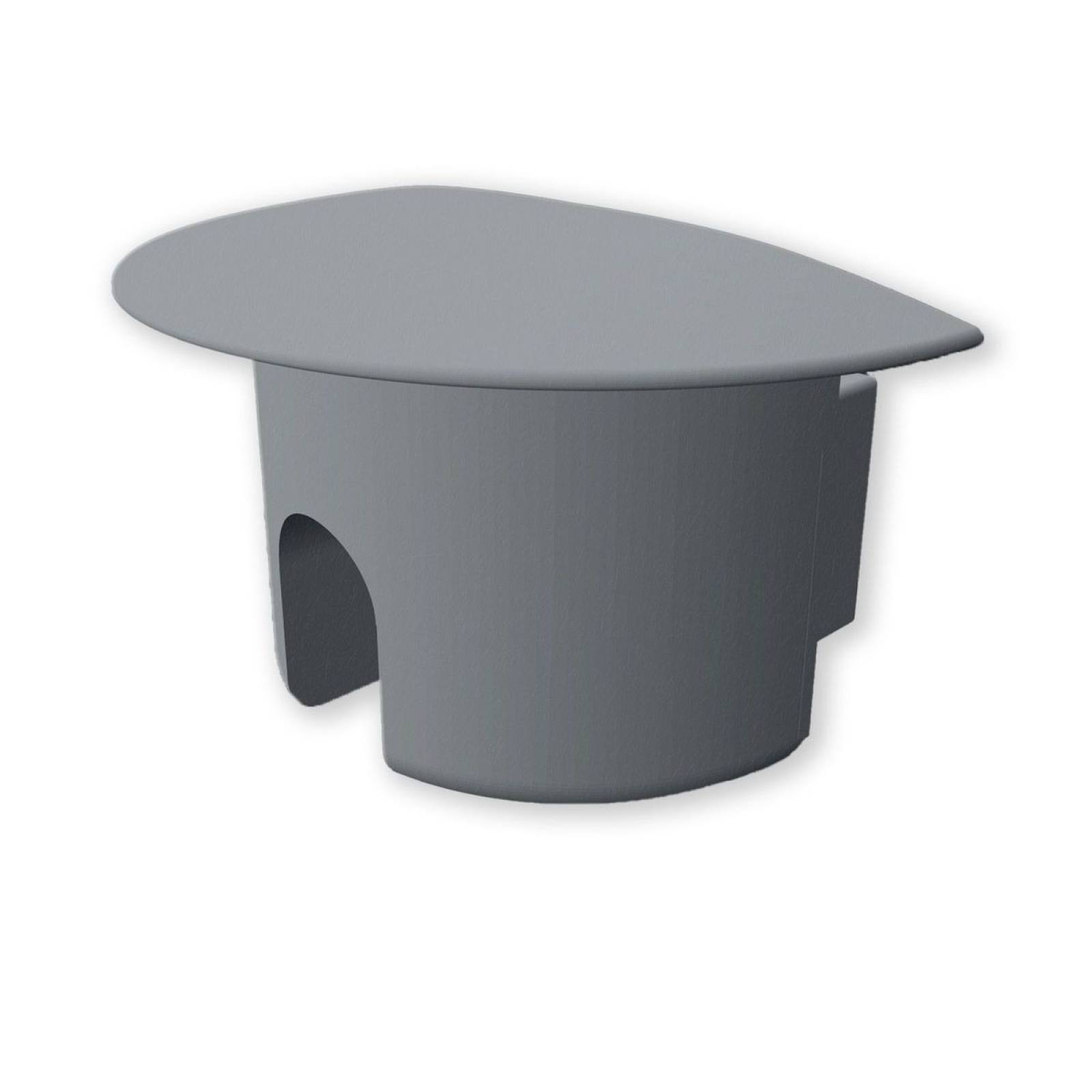 Endkappe EC232 f�r Profil MAXI-EB V2, grau, rund, mit Kabeldurchf�hrung, 1 STK