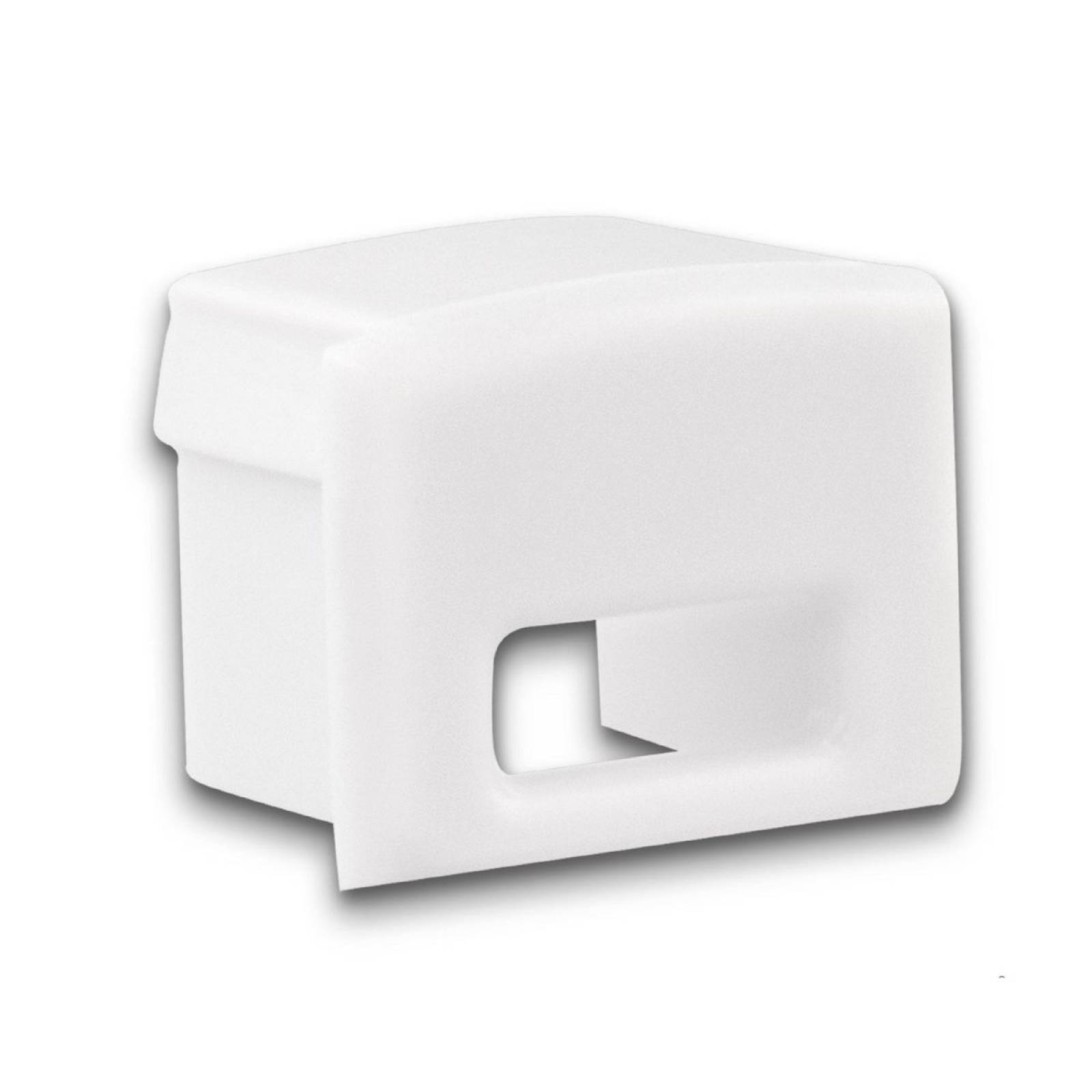 Endkappe EC78W wei� f�r Profil PURE12 S mit Kabeldurchf�hrung, 1 STK