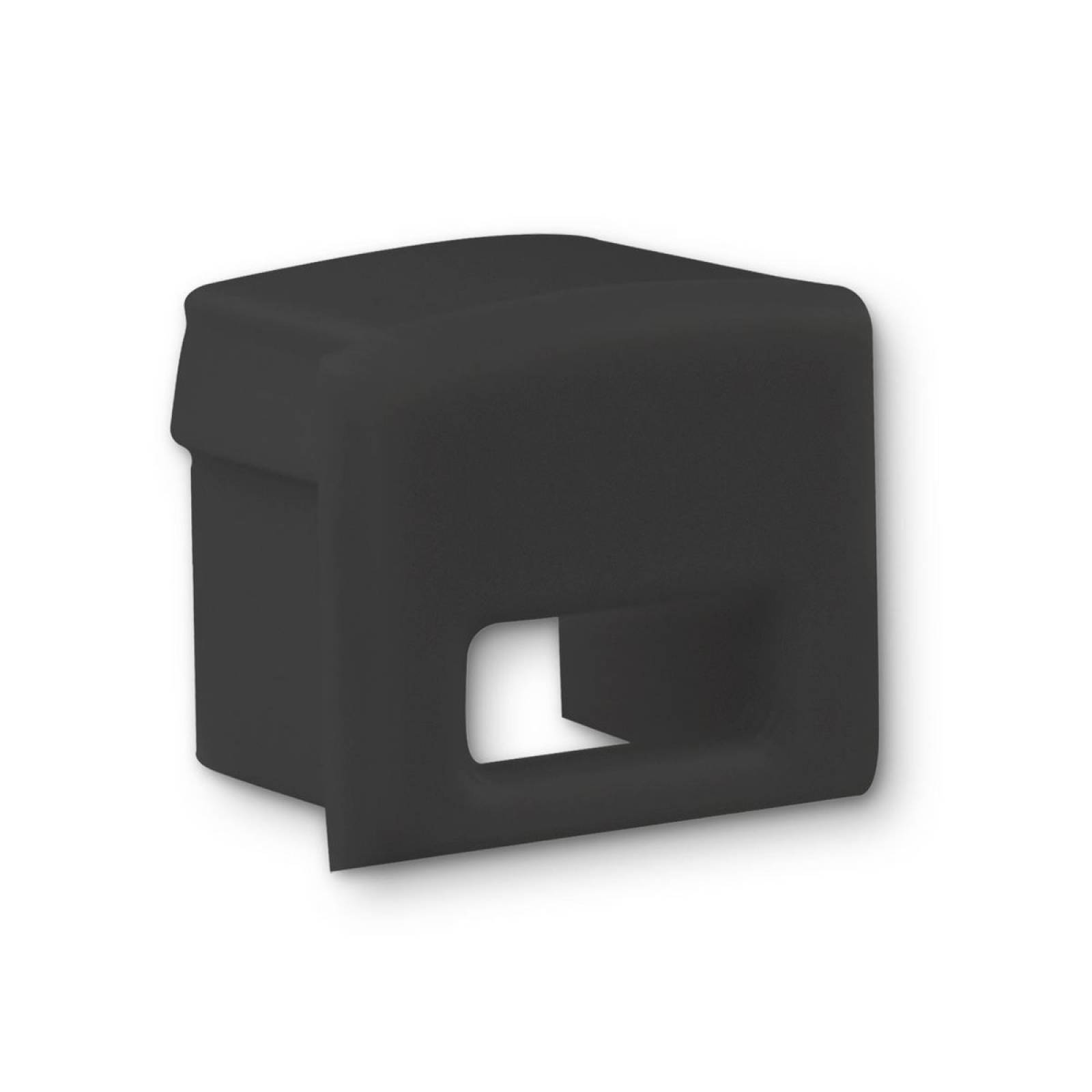 Endkappe EC82B schwarz f�r Profil SURF10 mit Kabeldurchf�hrung, 1 STK
