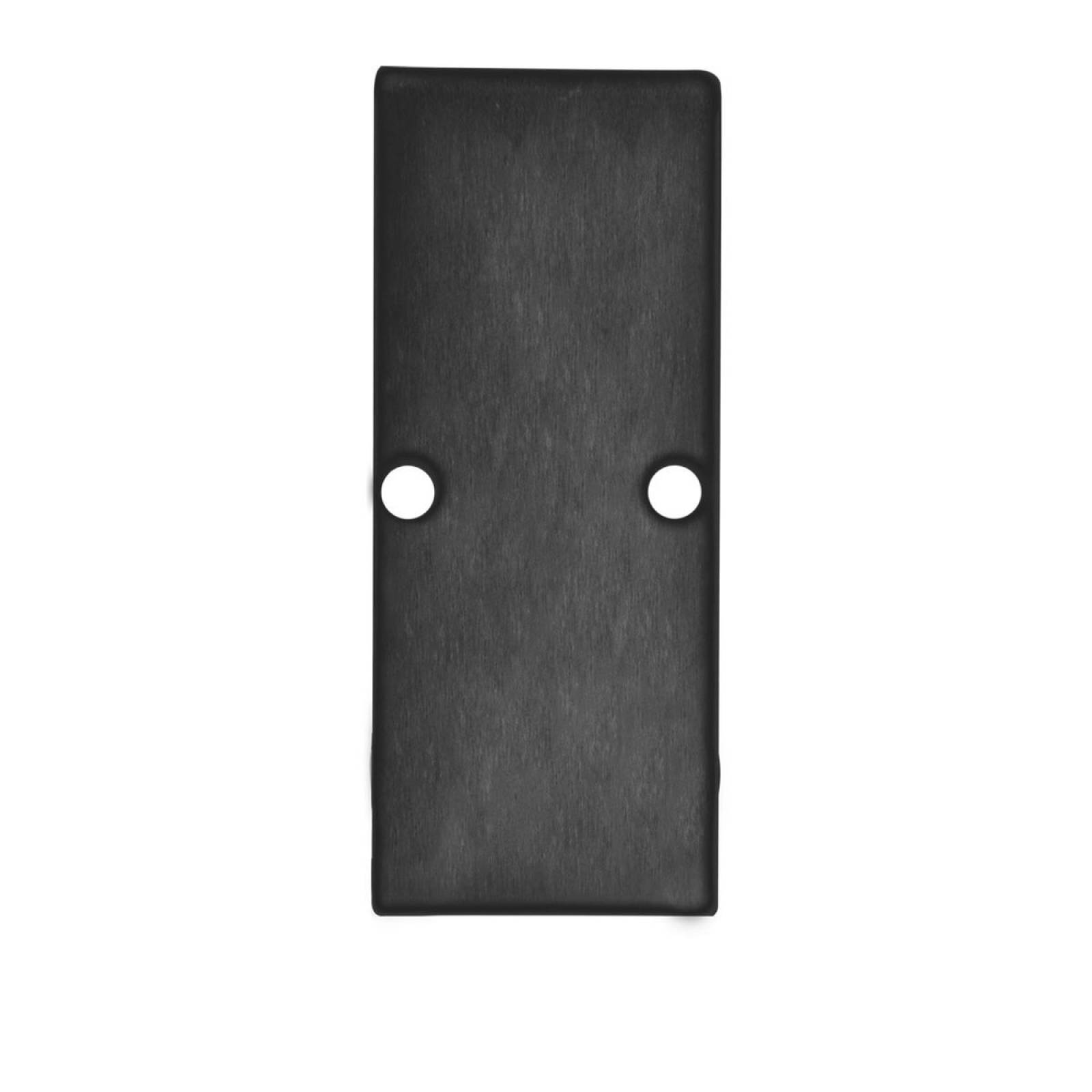 Endkappe EC90 Aluminium schwarz RAL 9005 f�r Profil HIDE DOUBLE inkl. Schrauben