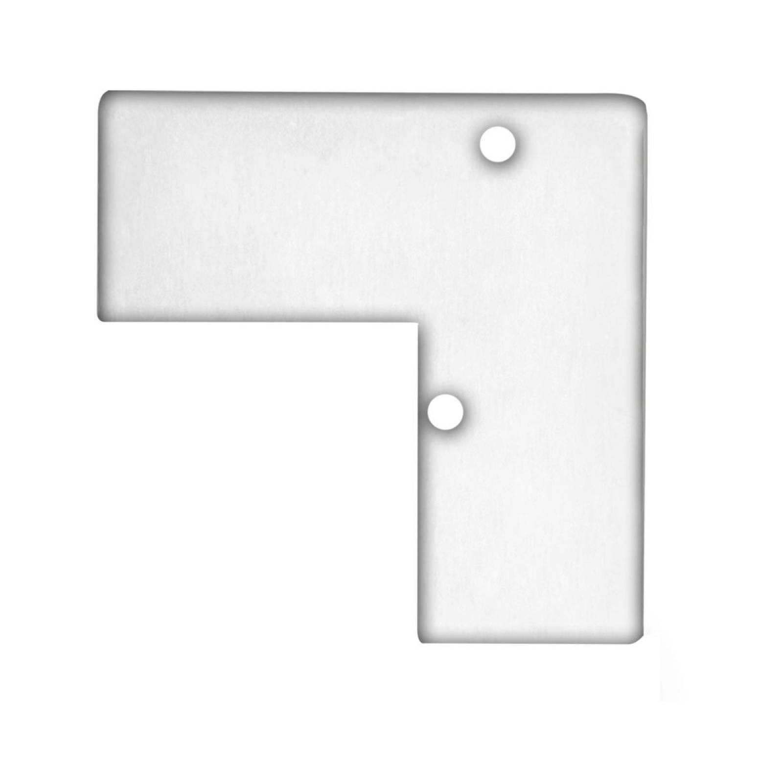 Endkappe EC93 Aluminium wei� RAL 9003 f�r Profil HIDE ANGLE inkl. Schrauben