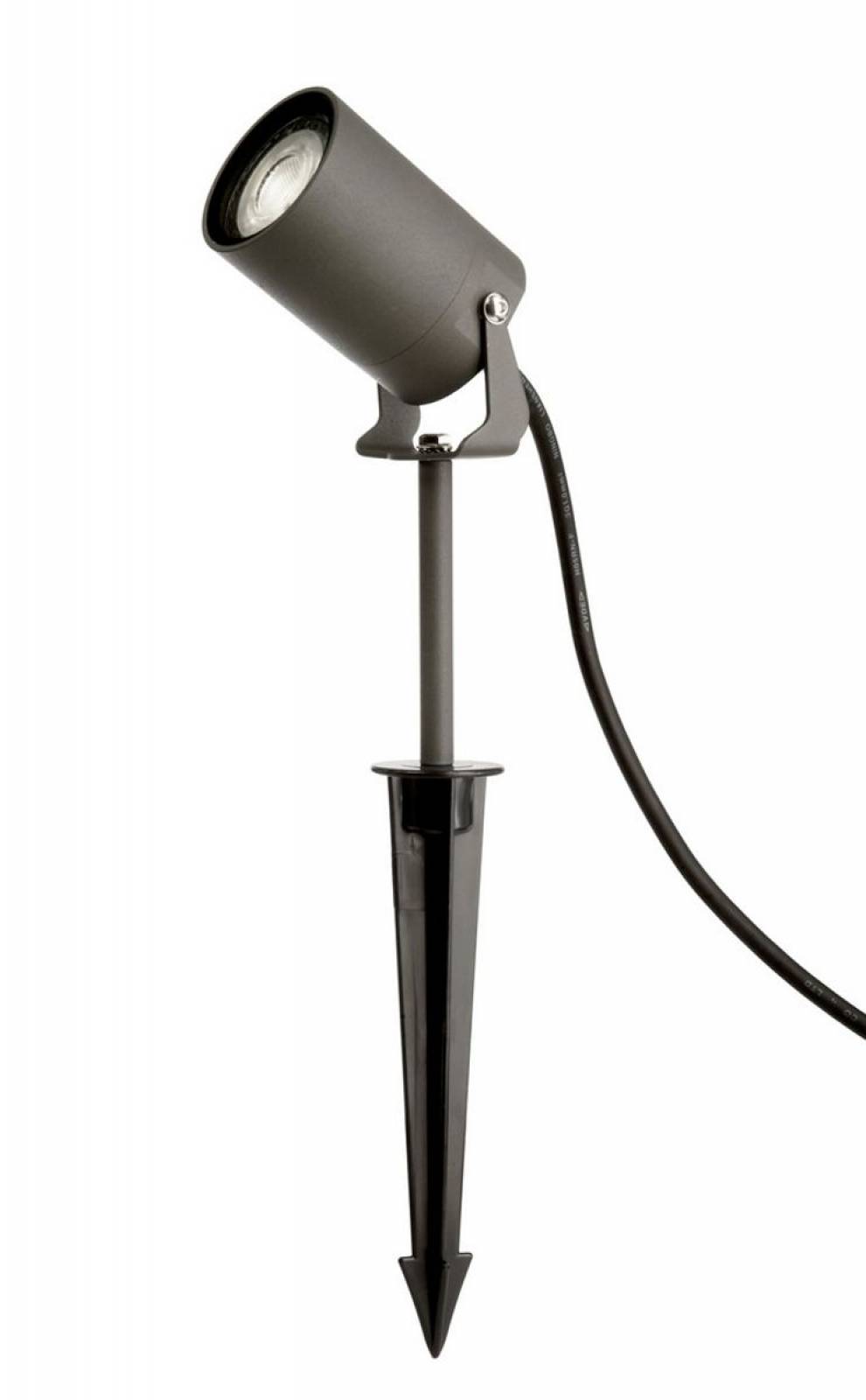 Erdspie�strahler Spiky IP65, 420x60mm, 1x 35W GU10, schwenkbar, grau 