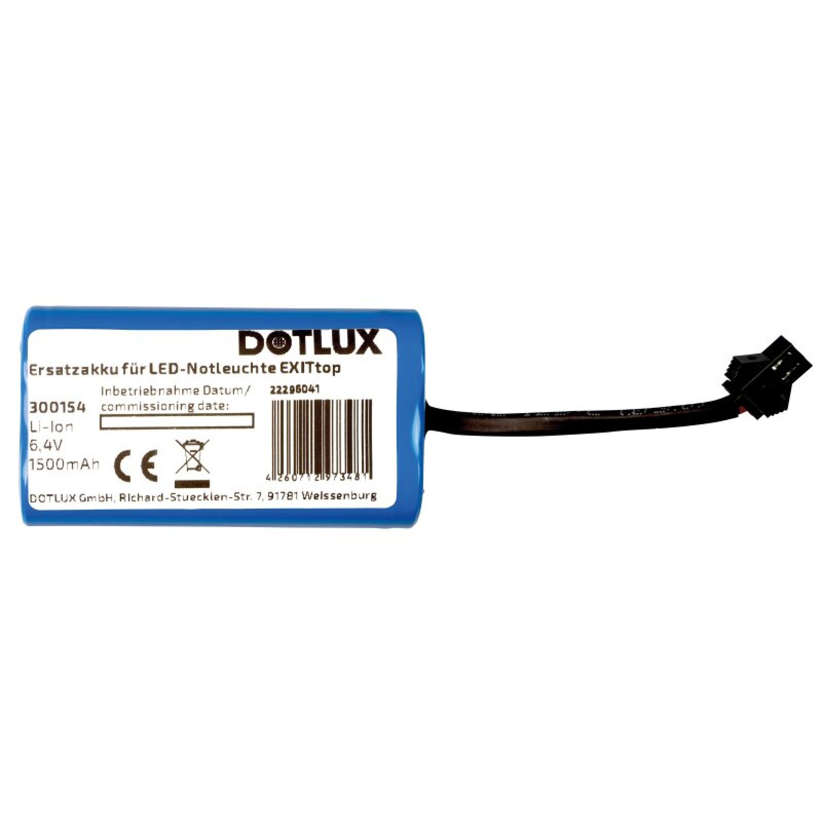 Ersatzakku f�r LED Notleuchte DOTLUX EXITtop 8Std. (DT5098)