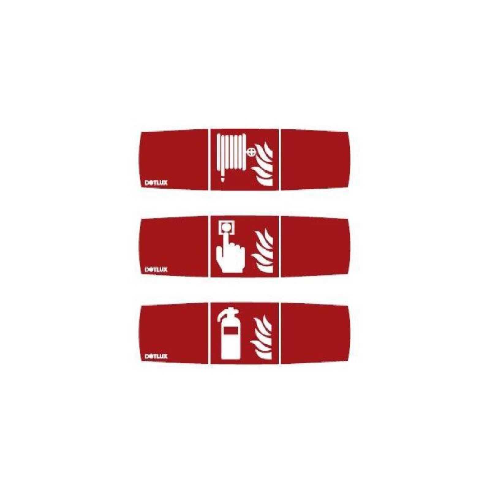 Erweitertes Piktogrammset f�r  DOTLUX Notleuchte EXIT (DT5389) Set mit 3 Stk.