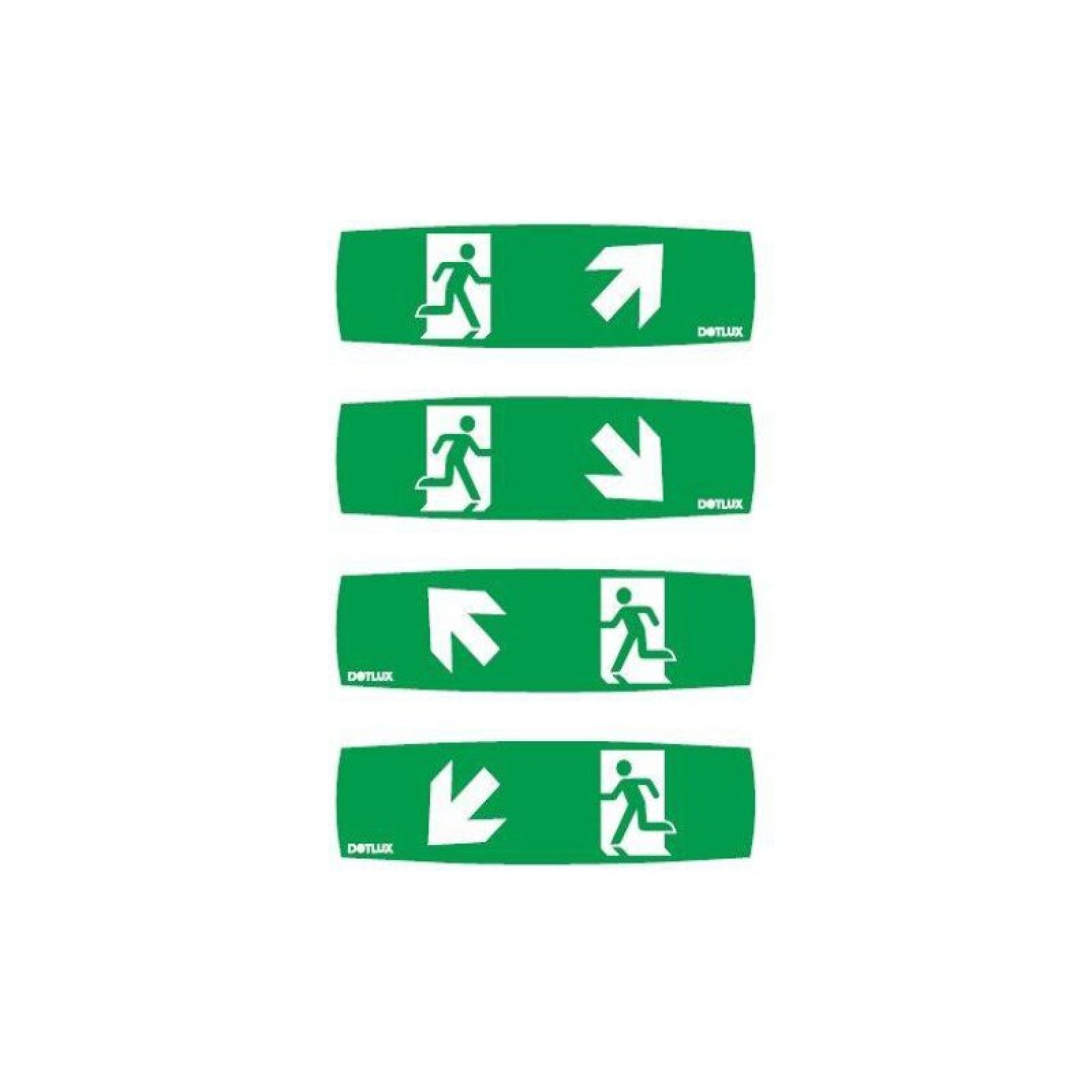Erweitertes Piktogrammset f�r DOTLUX Notleuchte EXIT (DT5389), Set mit 4 Stk.