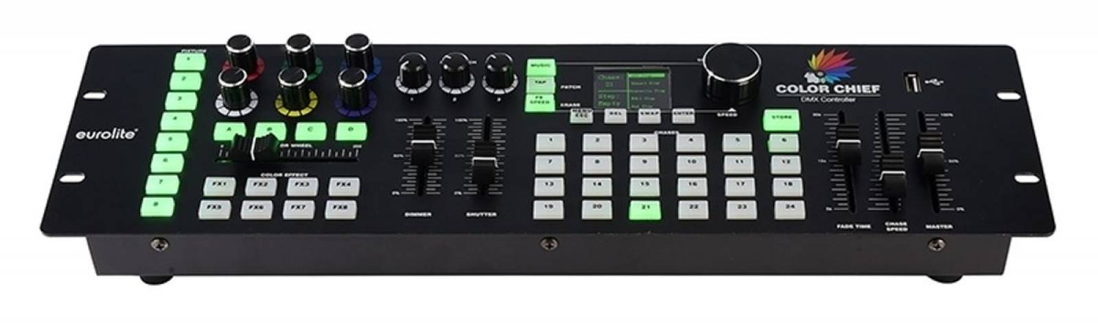 Eurolite DMX LED Color Chief Controller Schwarz, Controller, 10W, 100-240V AC/50-60Hz,