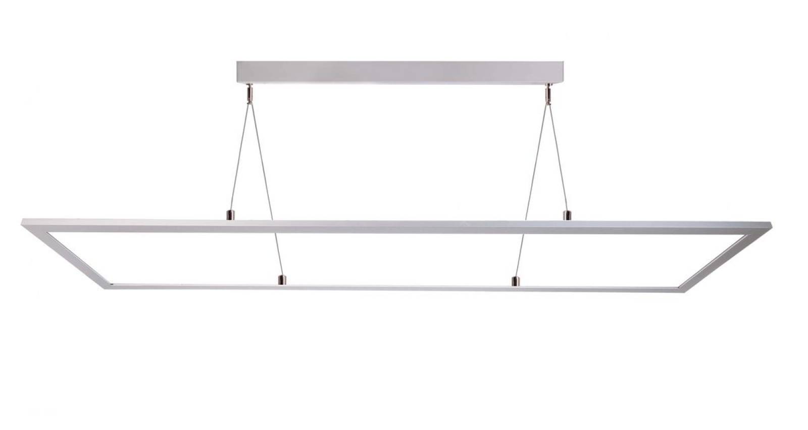Exklusive Pendelleuchte LED Panel transparent 50W UGR19 3000/4000K CRI/Ra:90 silber