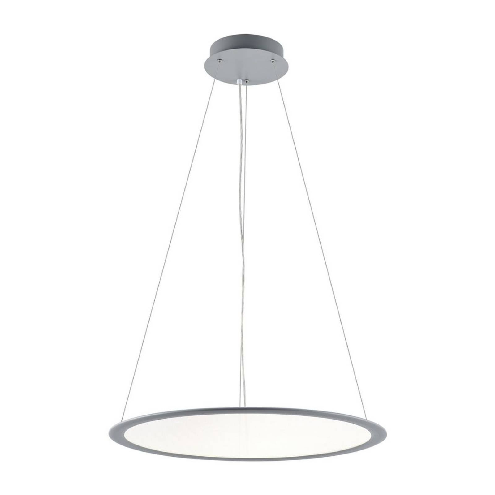 Exklusive Pendelleuchte LED Panel, transparent rund, 50W, dimmbar, COLORselect 3000/3500/4000K, grau