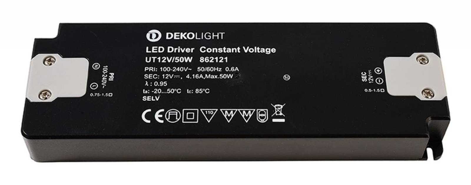 FLAT, UT12V/50W Schwarz, Netzger�t, 50W, 100-240V AC/50-60Hz, 12V DC, 0-416 mA