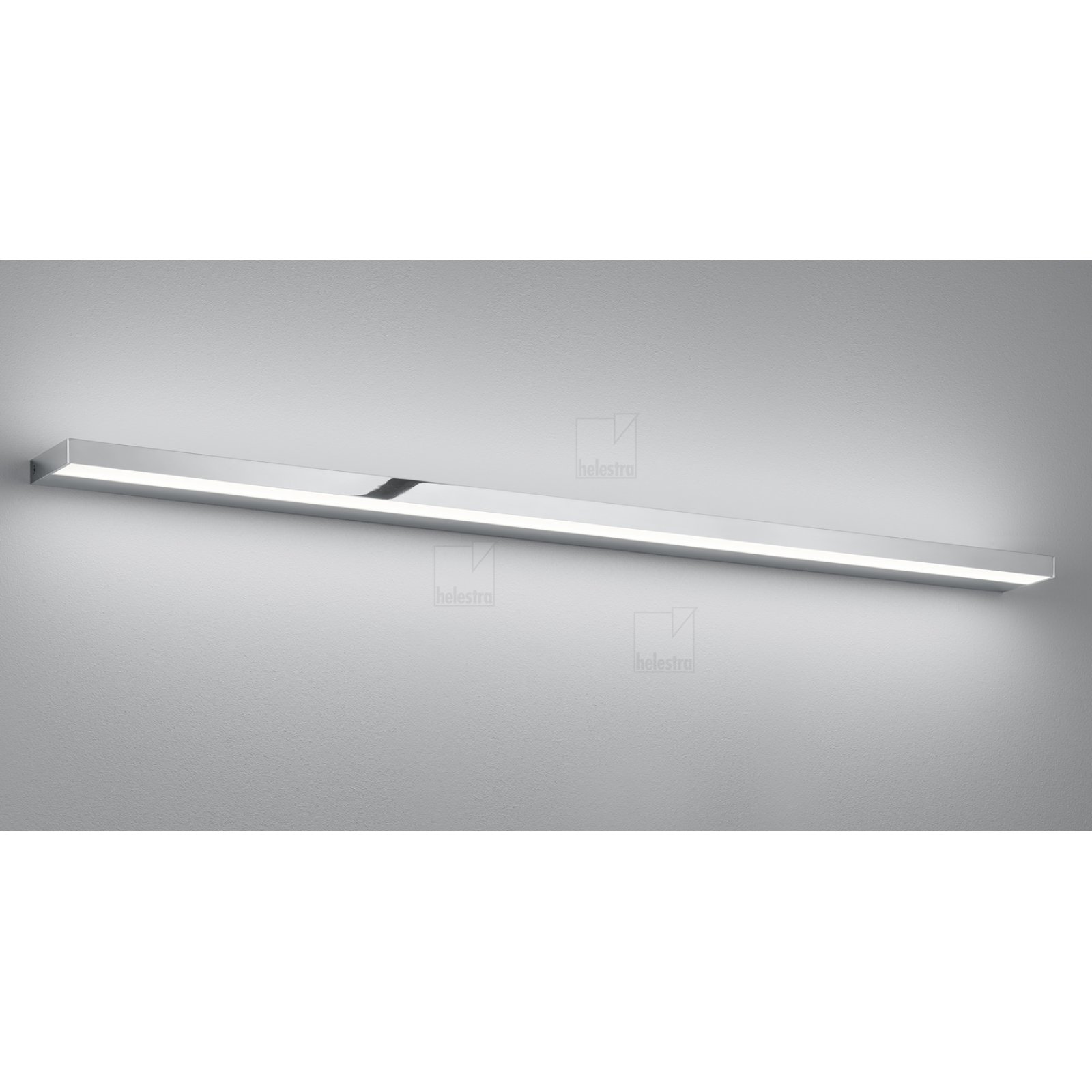 Flache Wandleuchte SLATE 1,2m, chrom, direkt & indirekt, warmwei�