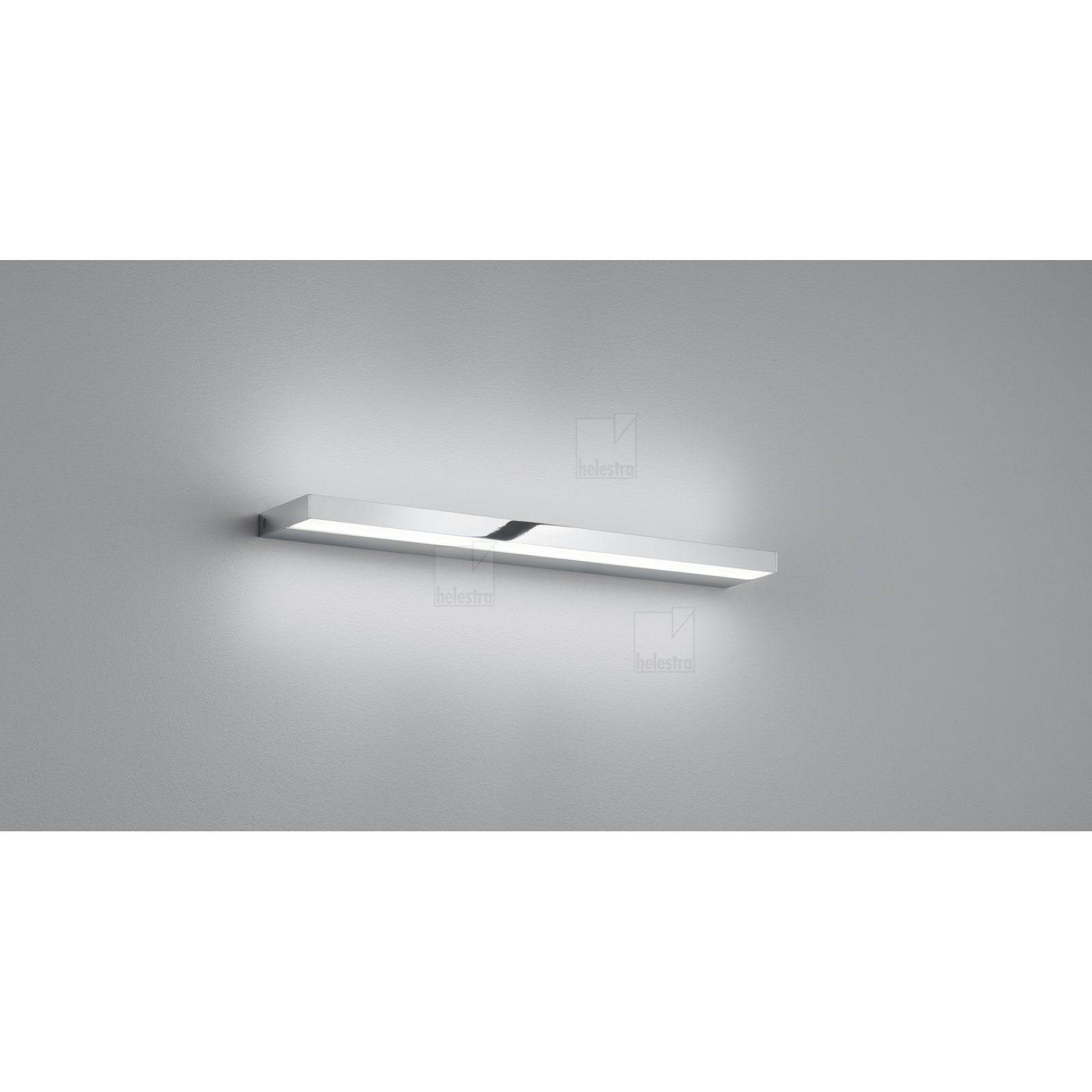 Flache Wandleuchte SLATE 60cm chrom, direkt & indirekt, warmwei�