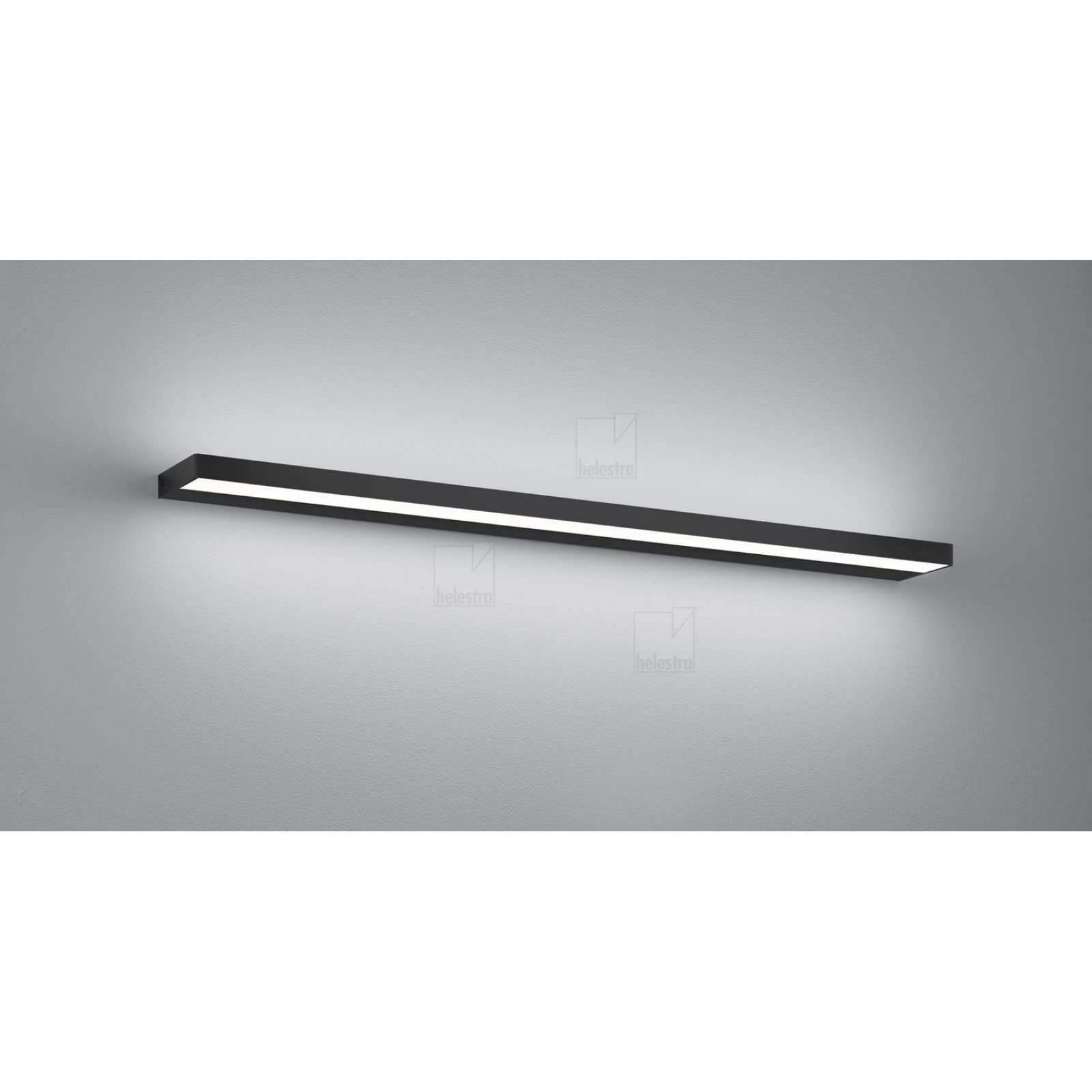 Flache Wandleuchte SLATE 900mm schwarz-matt, direkt & indirekt, warmwei�