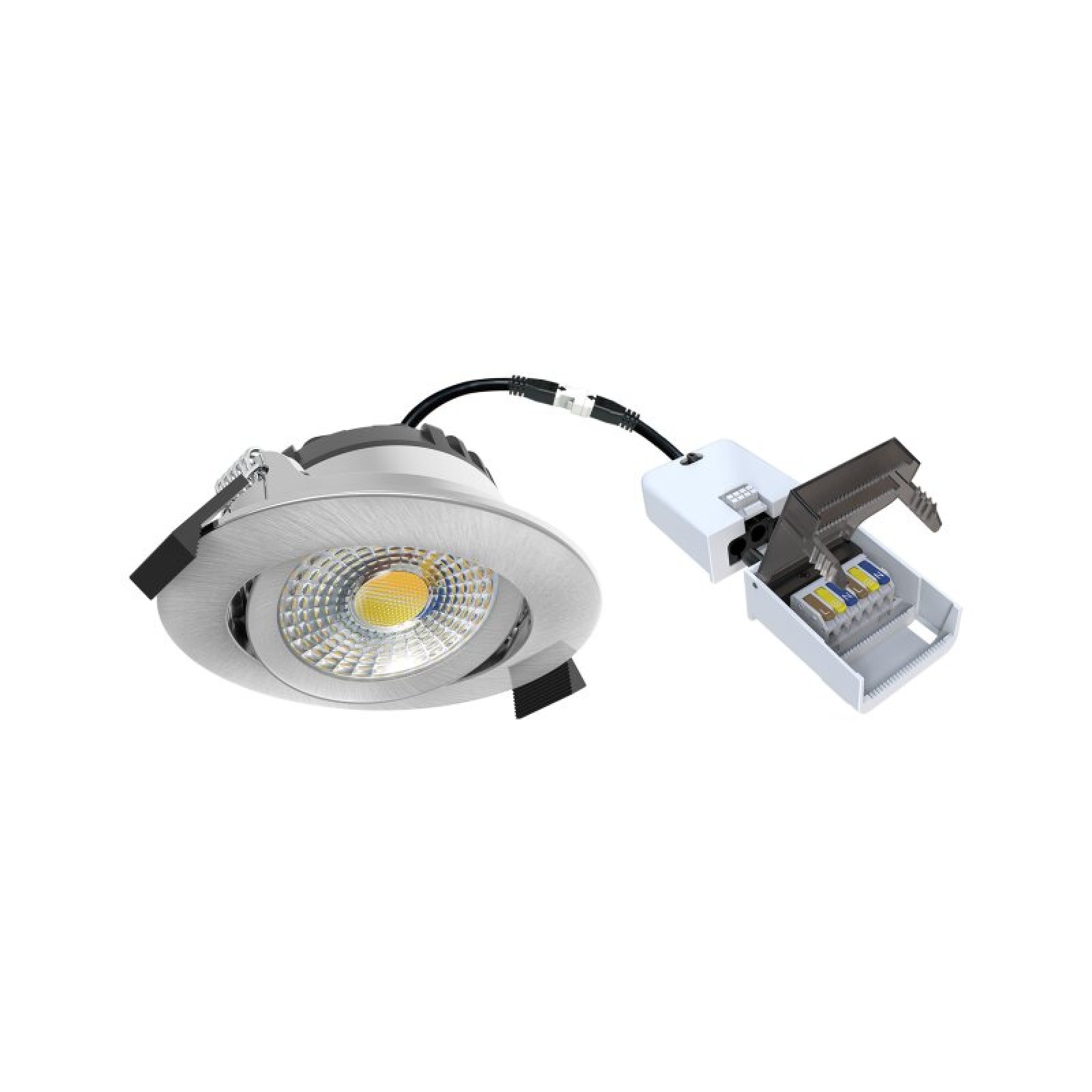 Flaches Downlight CIRCLEmini-flat 6W, 2700K/3000/4000K COLORselect, Edelstahl