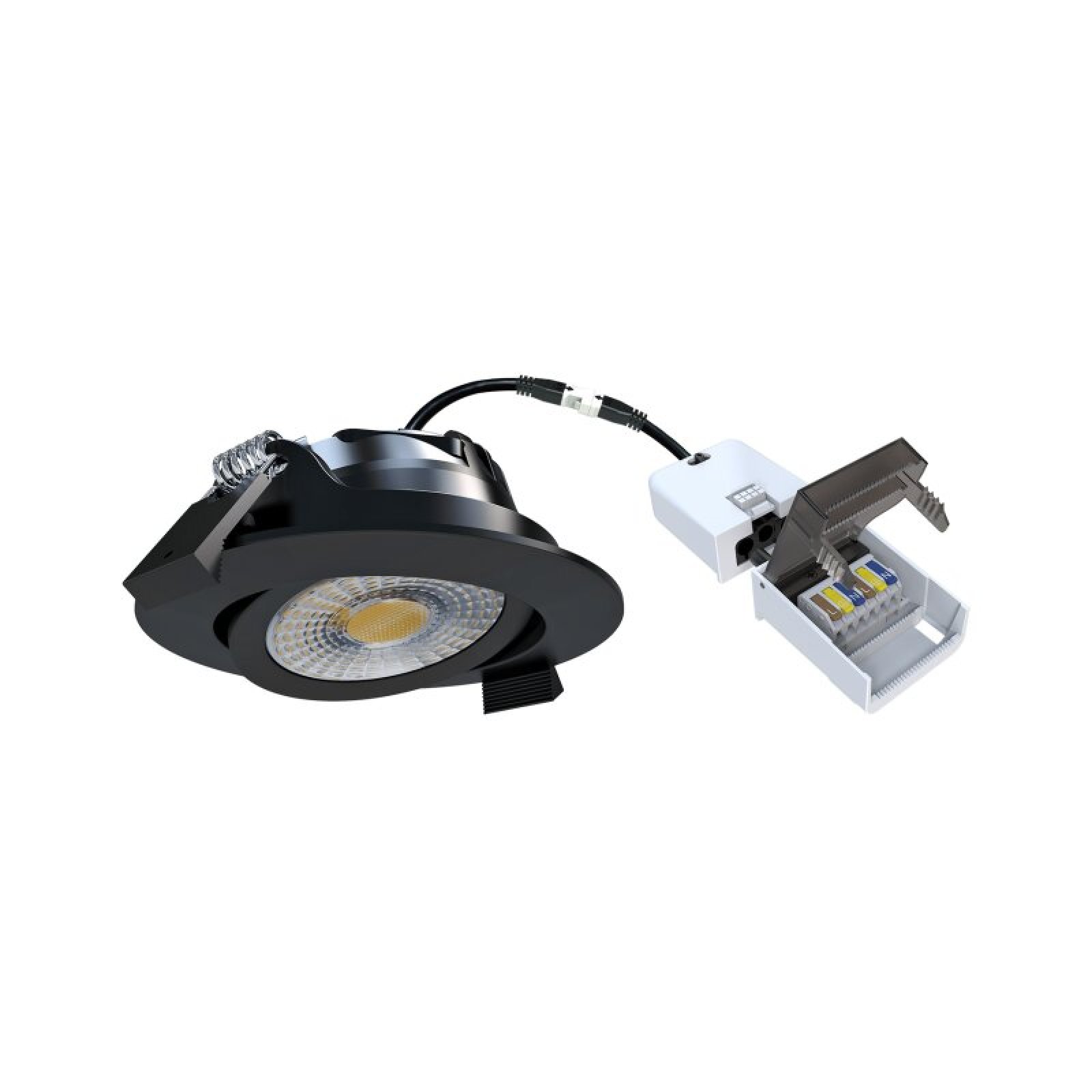 Flaches Downlight CIRCLEmini-flat 6W, 2700K/3000/4000K COLORselect, Schwarz