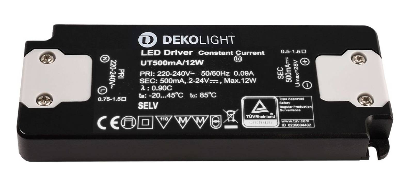 Flaches LED-Netzger�t 1-12W, 2-24V DC, 500mA
