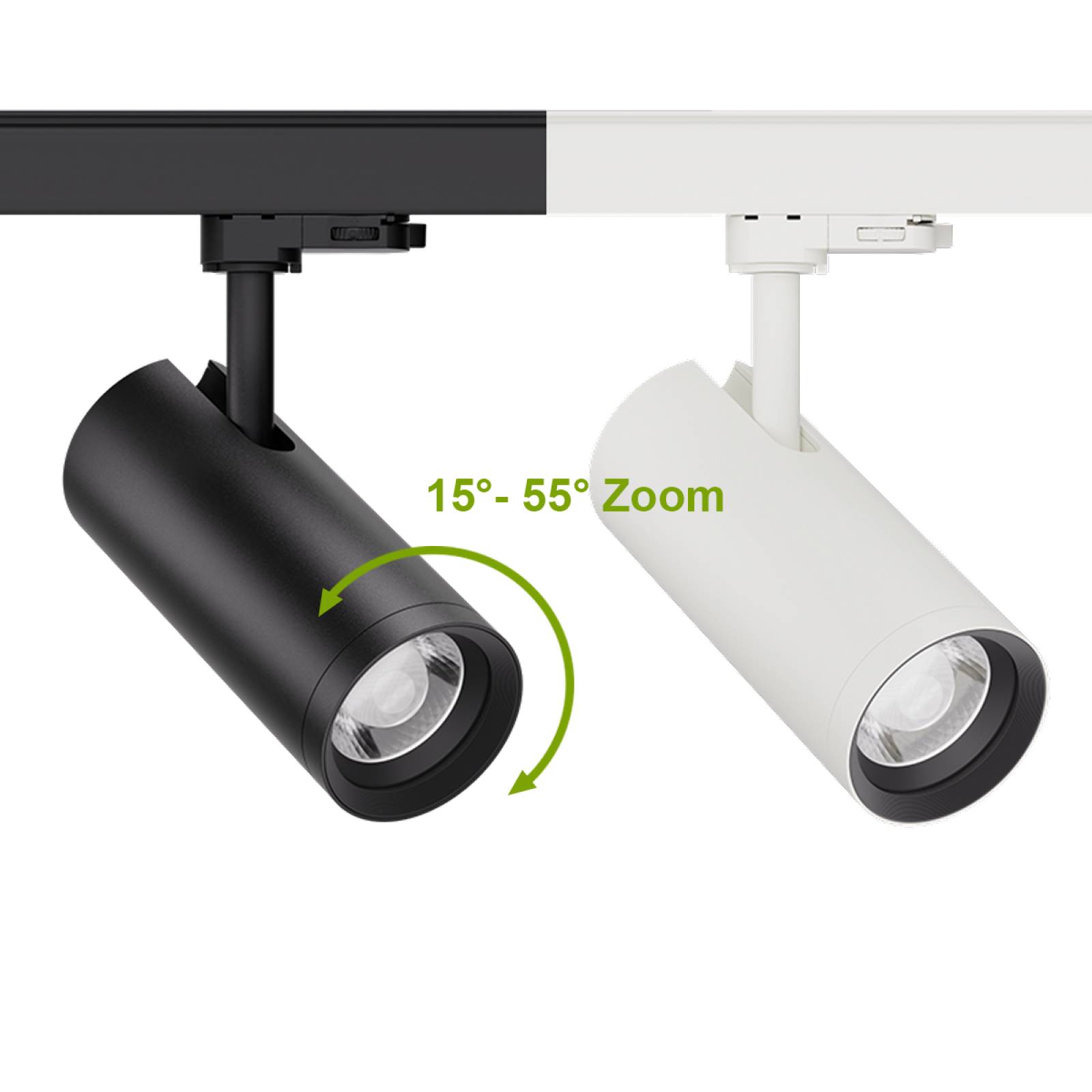 FlexiZoom75 LED Strahler f�r 3-Phasen-Schienen Zoom 15�-55� CRI97 20W 2000lm