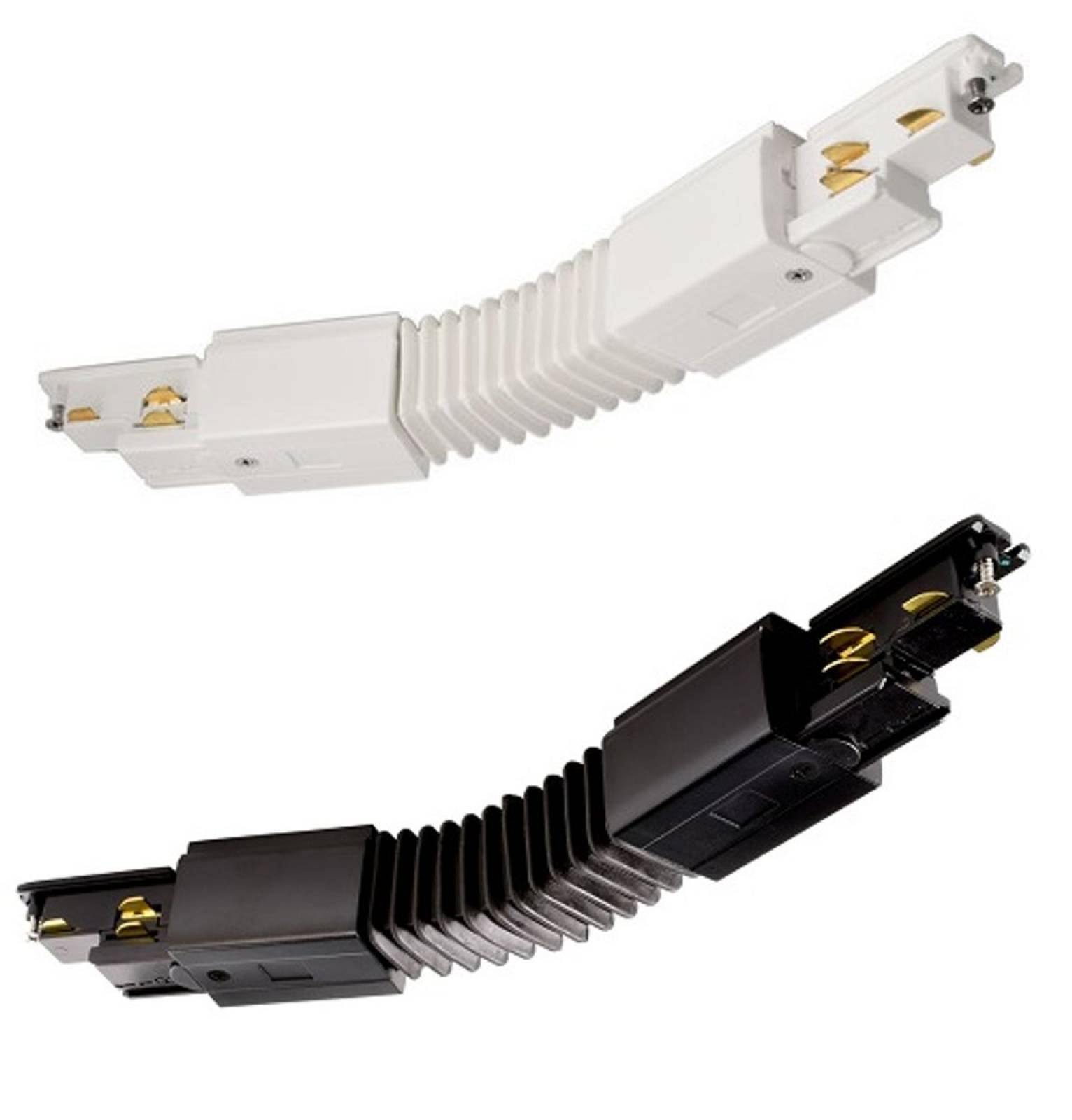 Flexverbinder links-rechts f�r D Line DALI Aufbauschienensystem, wei�/schwarz
