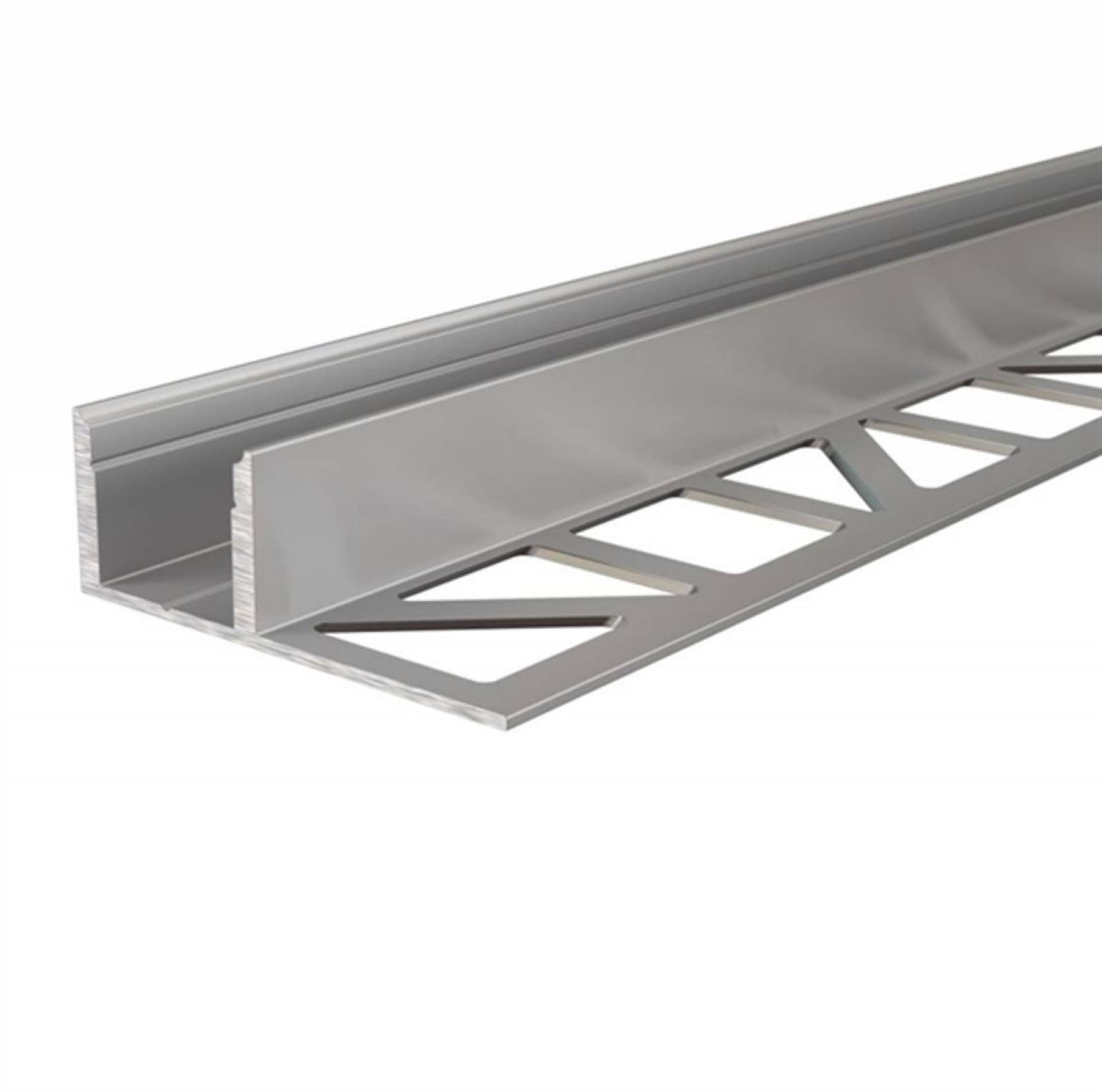 Fliesen-Profil EL-03-12 f�r 12 - 13,3 mm Silber, eloxiert, 2500 mm