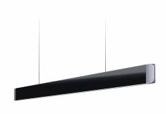 GRIMMEISEN Design ONYXX LINEA PRO 123 Acrylglas schwarz, LED Pendelleuchte 50W, silber