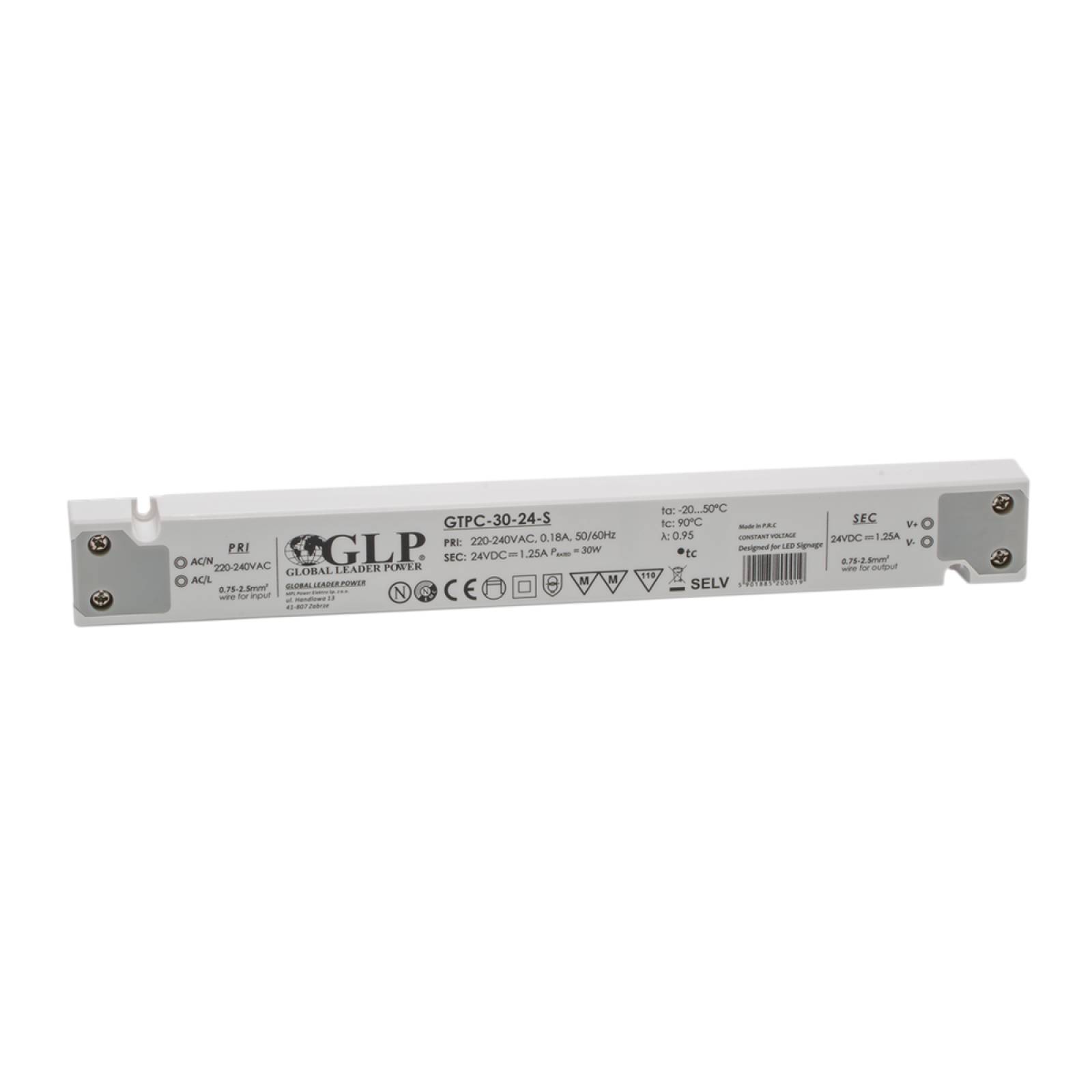 GLP Schaltnetzteil 24V DC, 30W/75W/100W/150W/200W/240W, spannungskonstant, IP20
