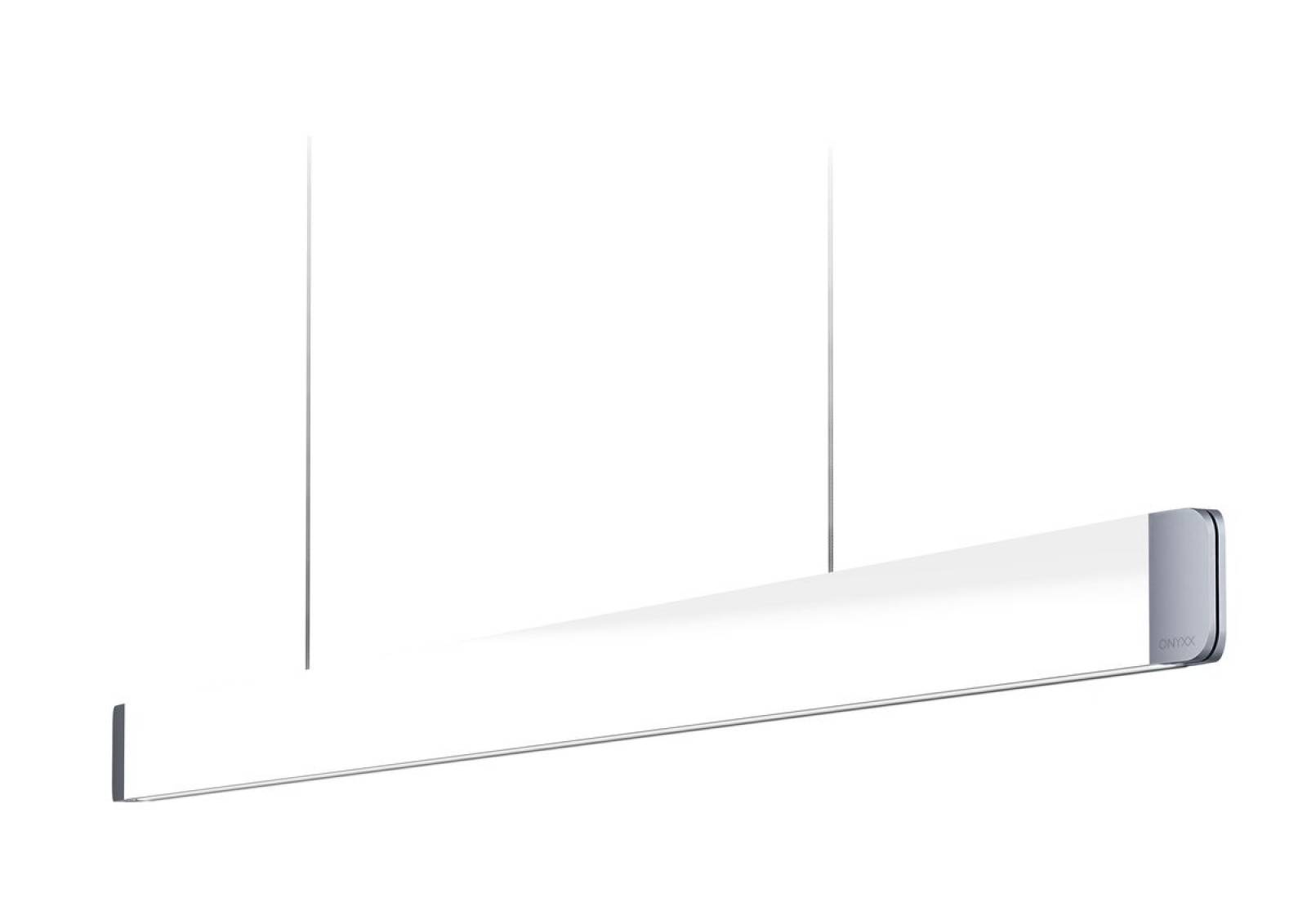 GRIMMEISEN Design ONYXX LINEA PRO 123 Acrylglas wei�, LED Pendelleuchte 50W, silber